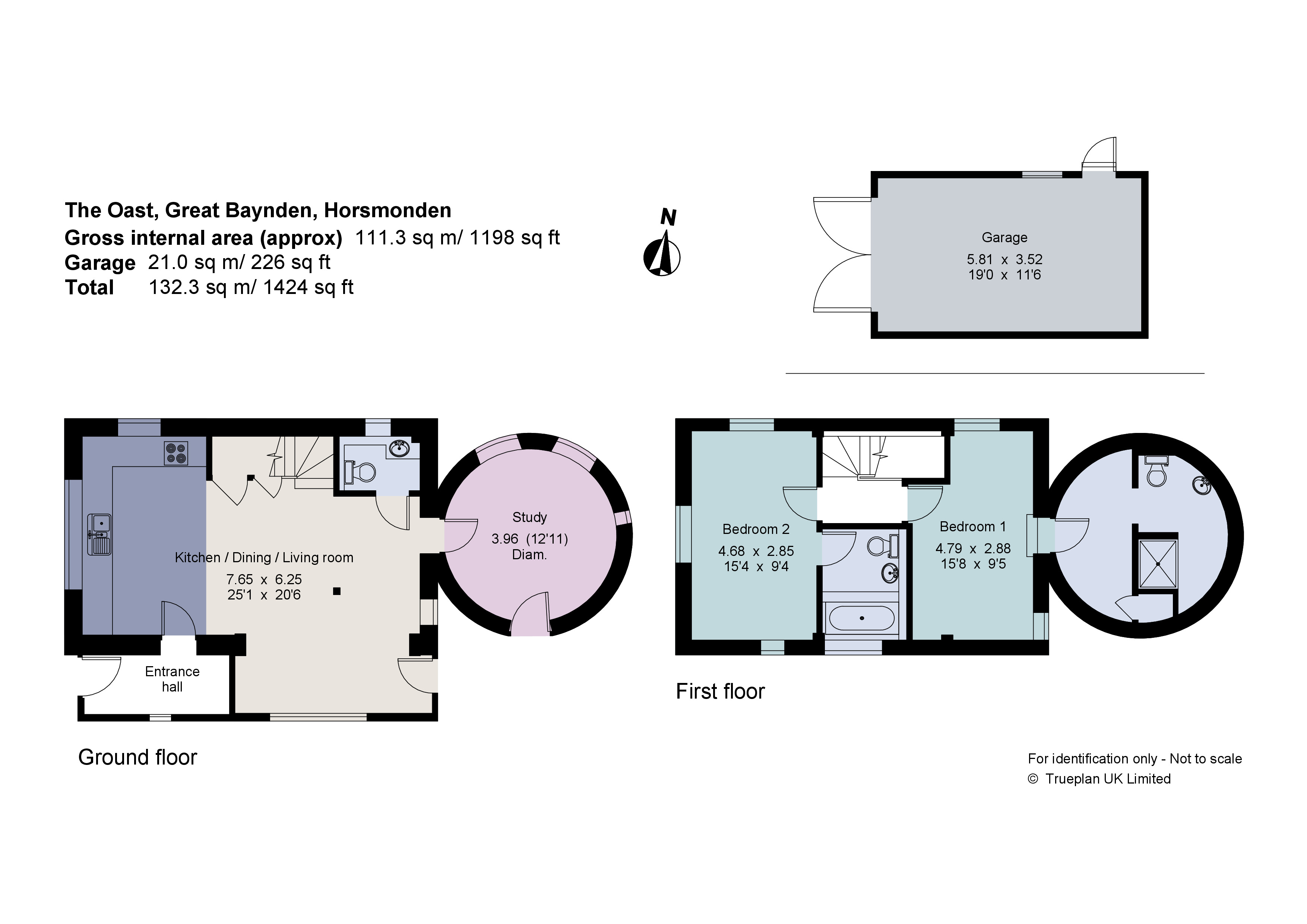 The Oast, Great Baynden,, School House Lane, Tonbridge floorplan