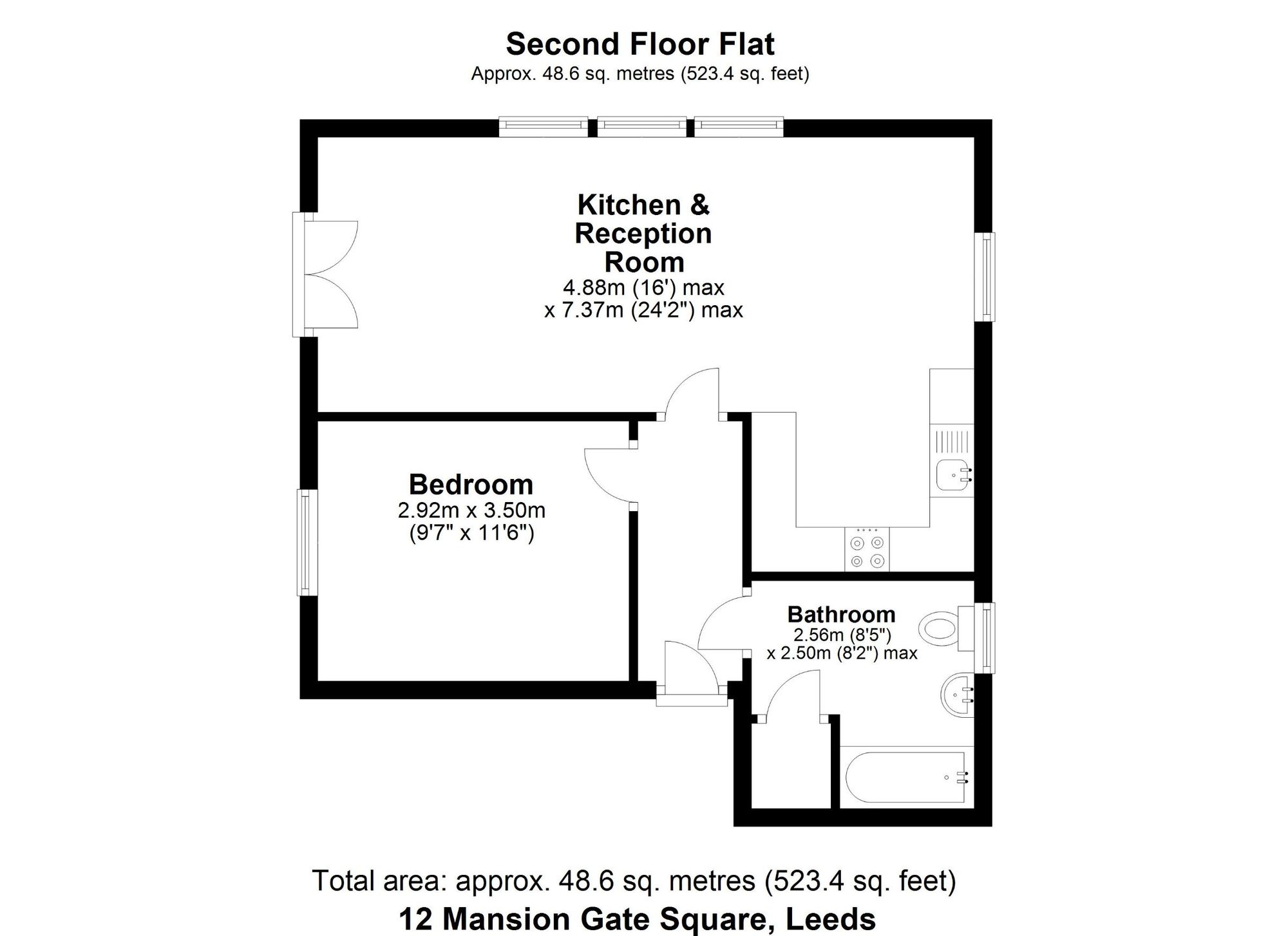 12 Mansion Gate Square, Leeds floorplan