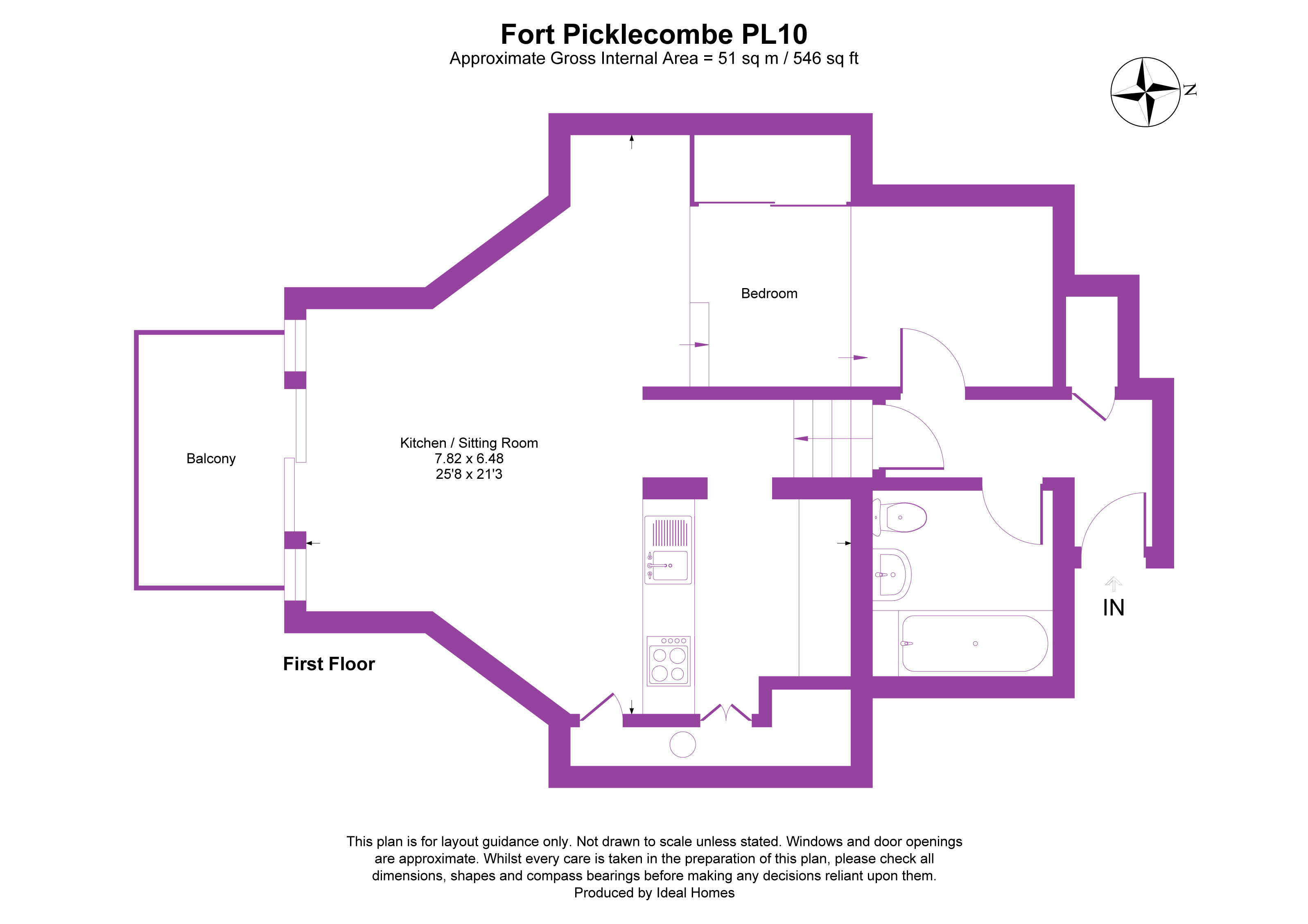 Fort Maker, Cornwall PL10, 1 bedroom flat for sale