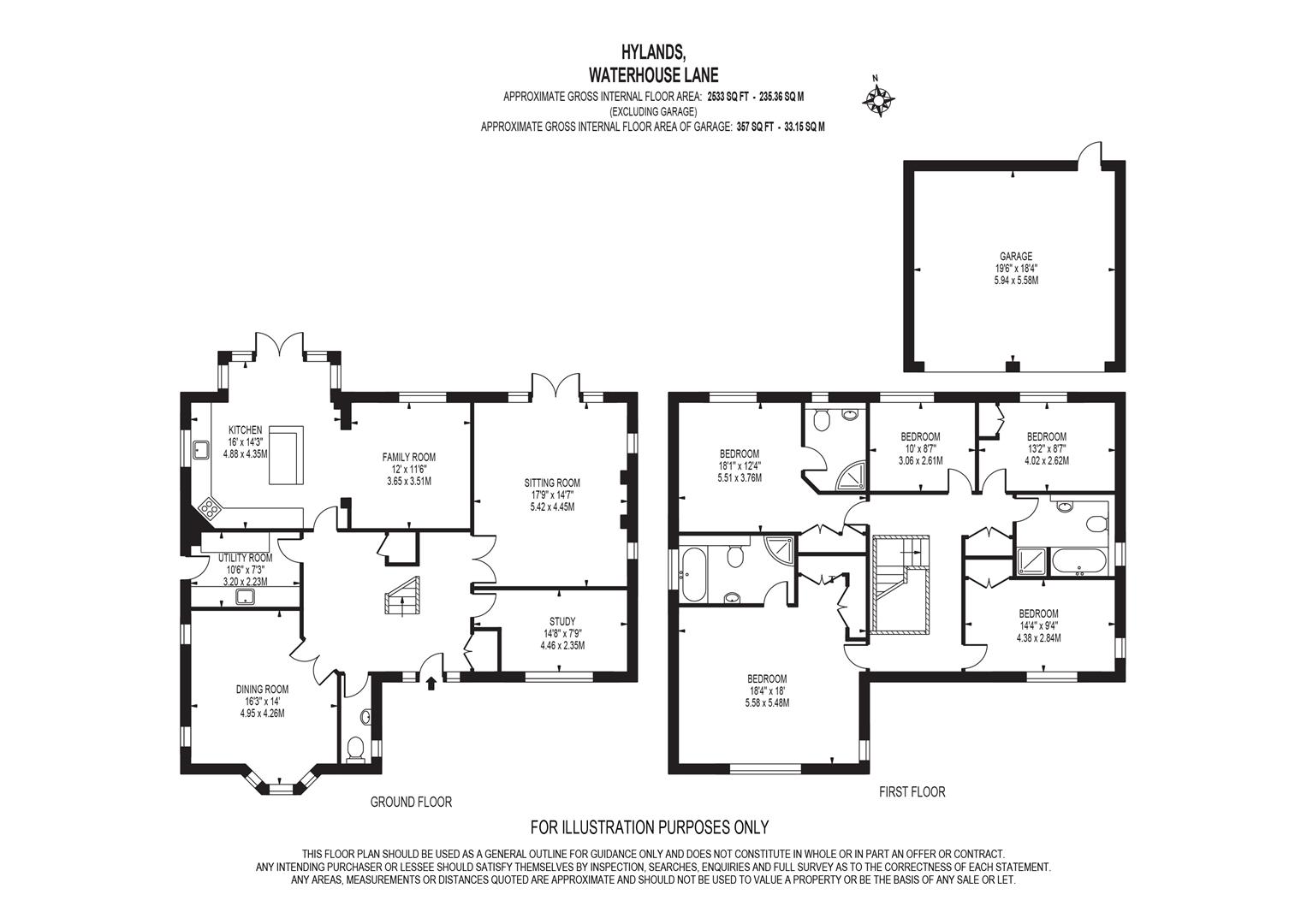 Hylands, Waterhouse Lane, Kingswood floorplan