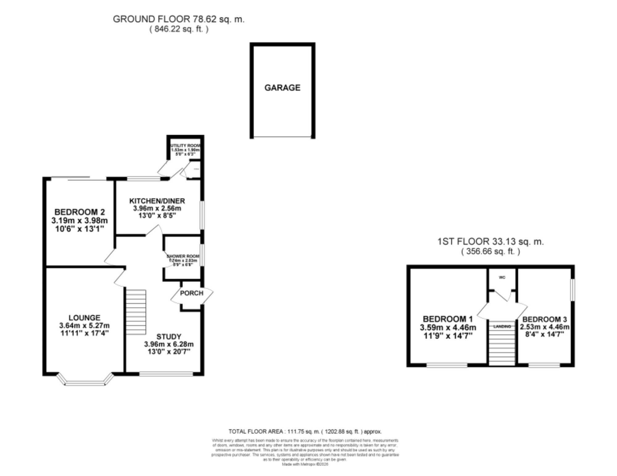 6 Roseacre Lane, Stoke-On-Trent floorplan