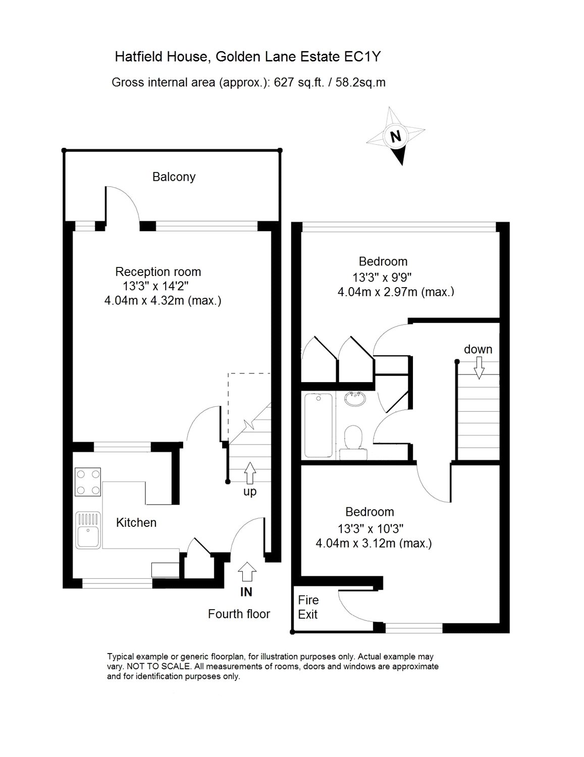 2 Bedrooms Flat to rent in Hatfield House, Golden Lane Estate, City Of London EC1Y