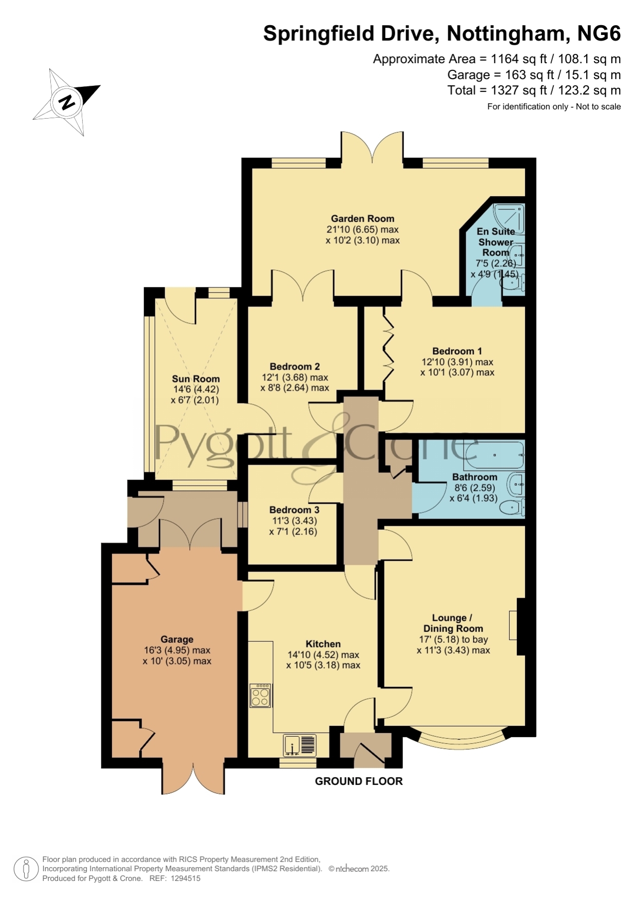 23, Springfield Drive, Nottingham floorplan