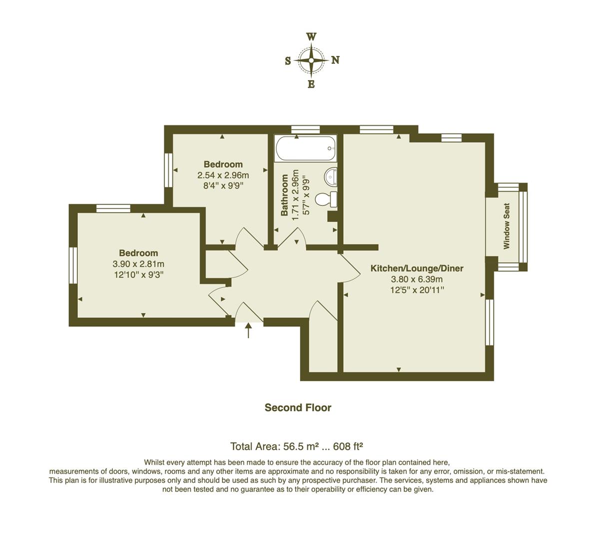 Flat 3 Regency House, 1, Pepys Crescent, Silvertown floorplan