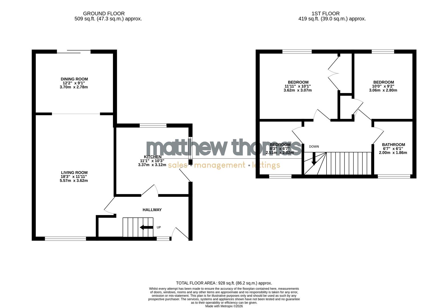 13, Lowlands Road, Belper floorplan
