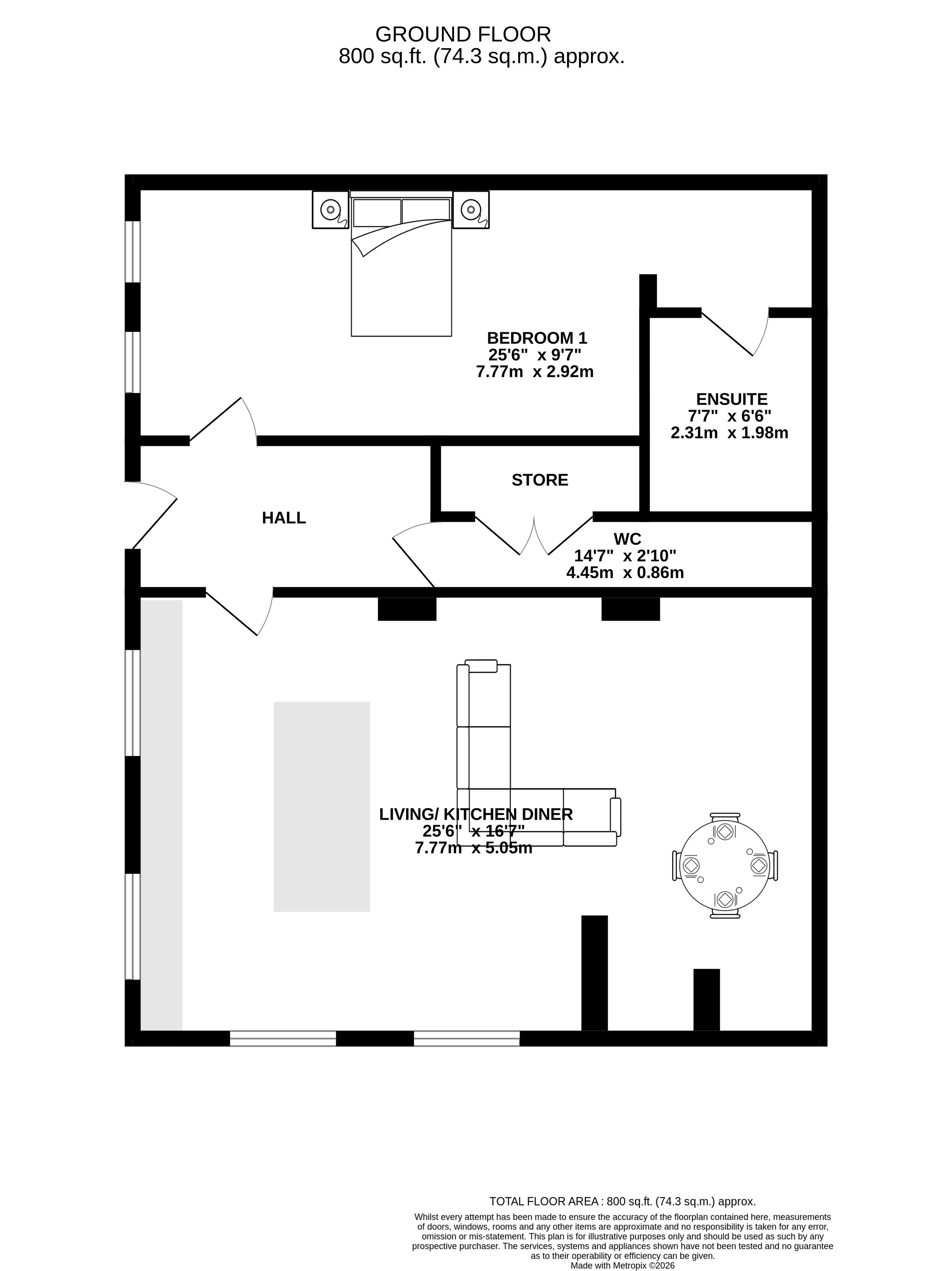 Liberal House, Apartment 5, 116, Old Road, Pudsey floorplan