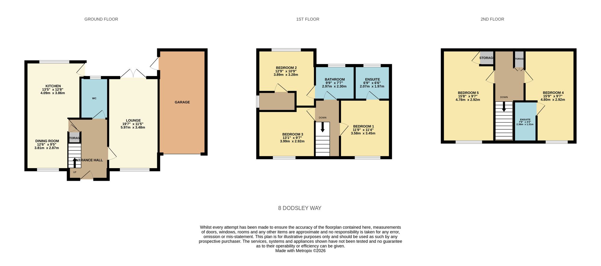 8 Dodsley Way, Mansfield floorplan