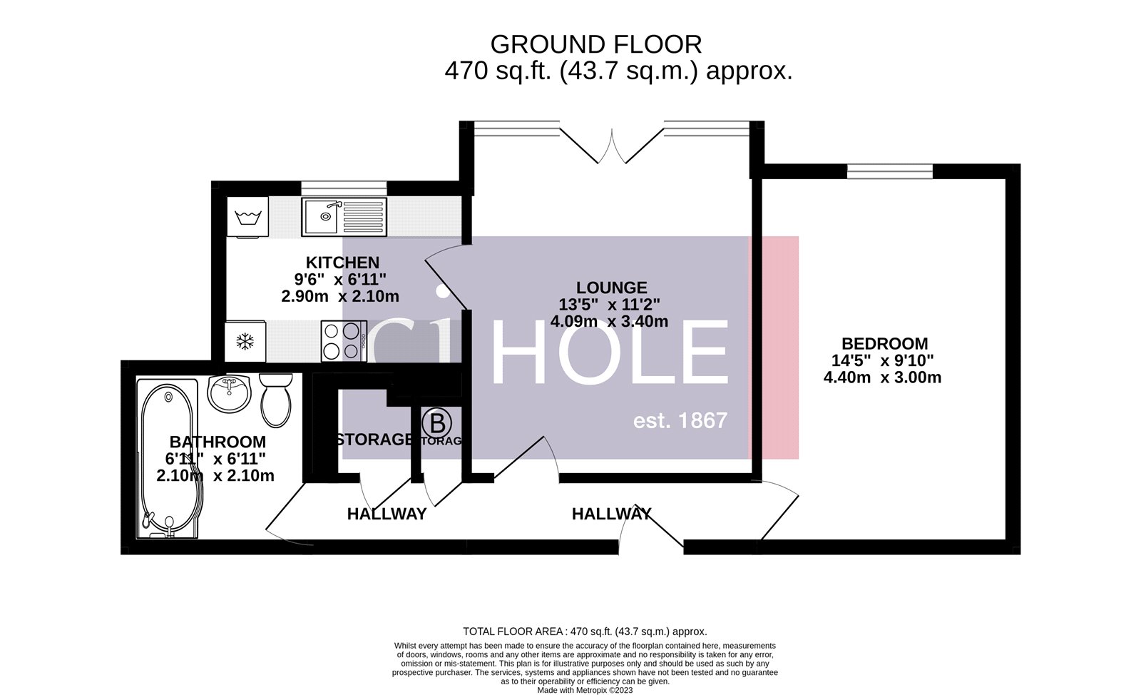 Flat 11, Frances Greeves House,, Henbury Road, Bristol floorplan