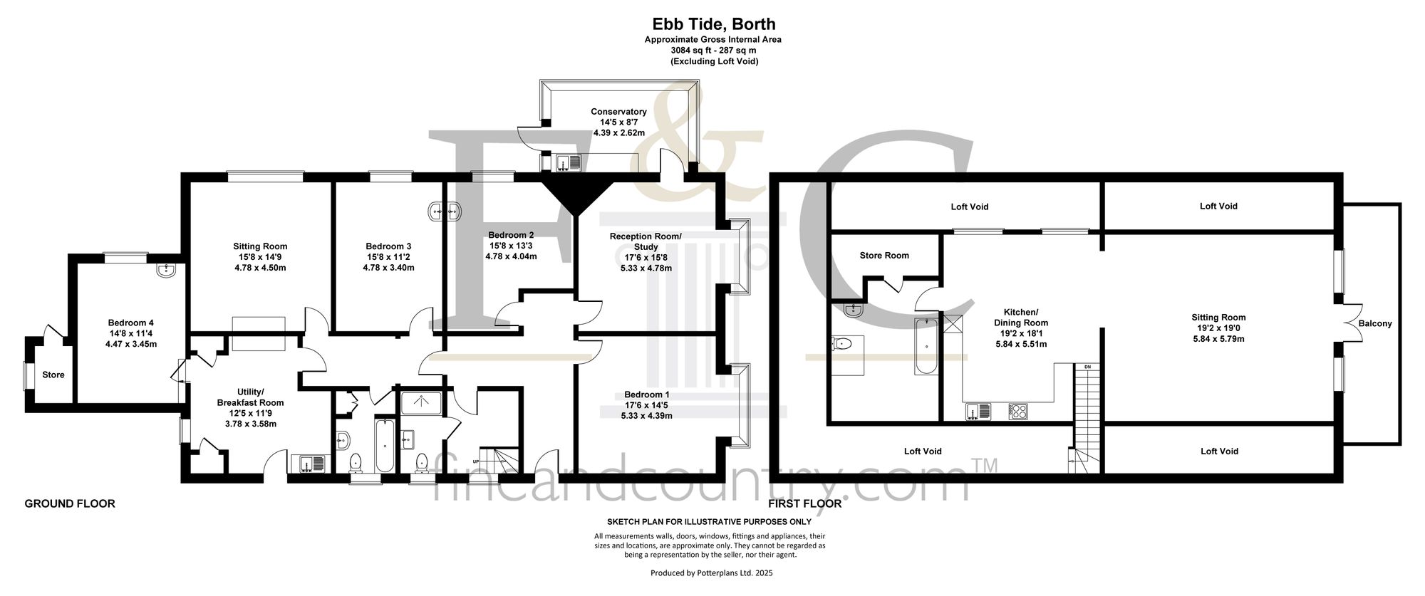 Ebb Tide, Borth floorplan