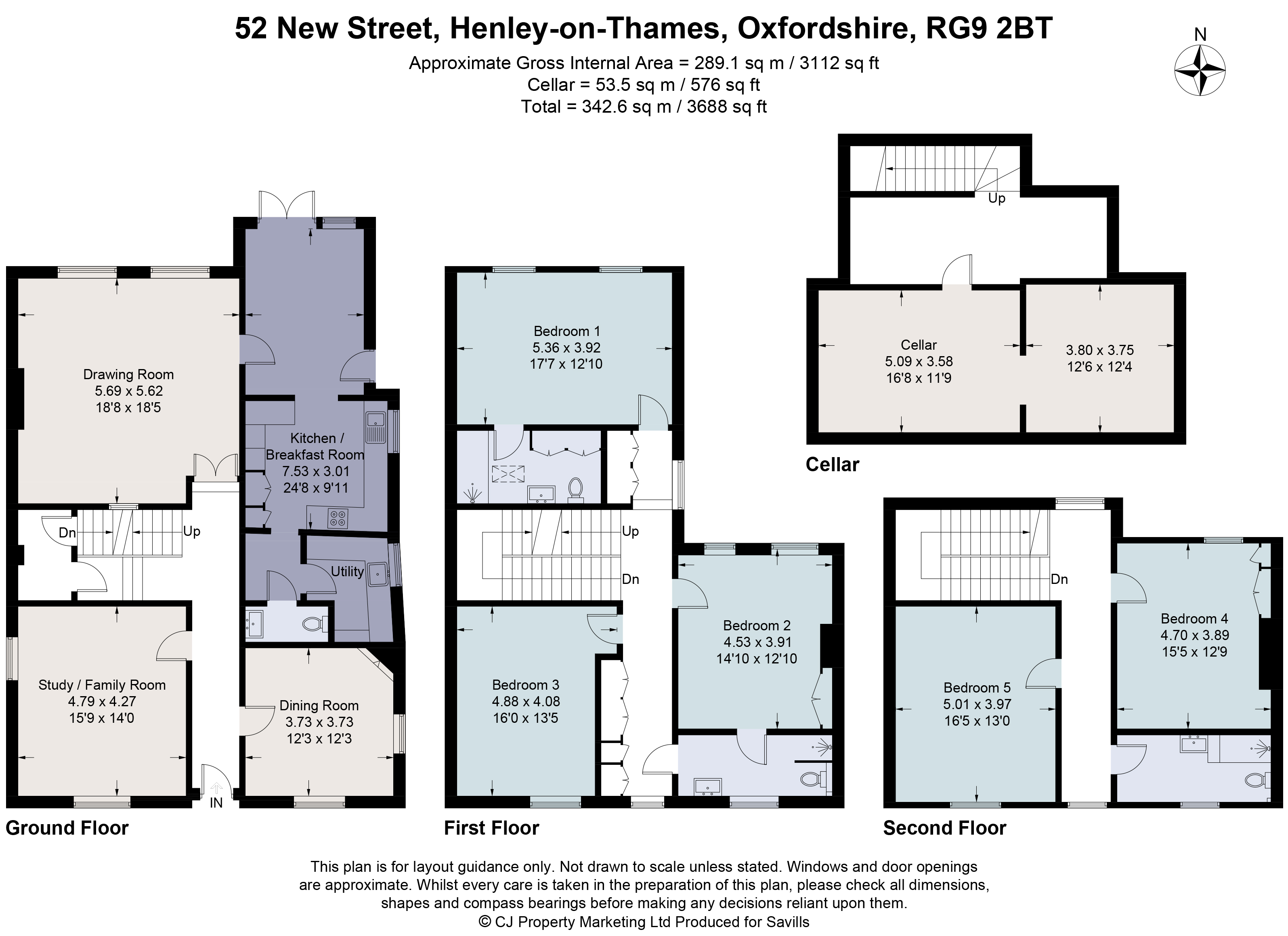 52, New Street, Oxfordshire floorplan