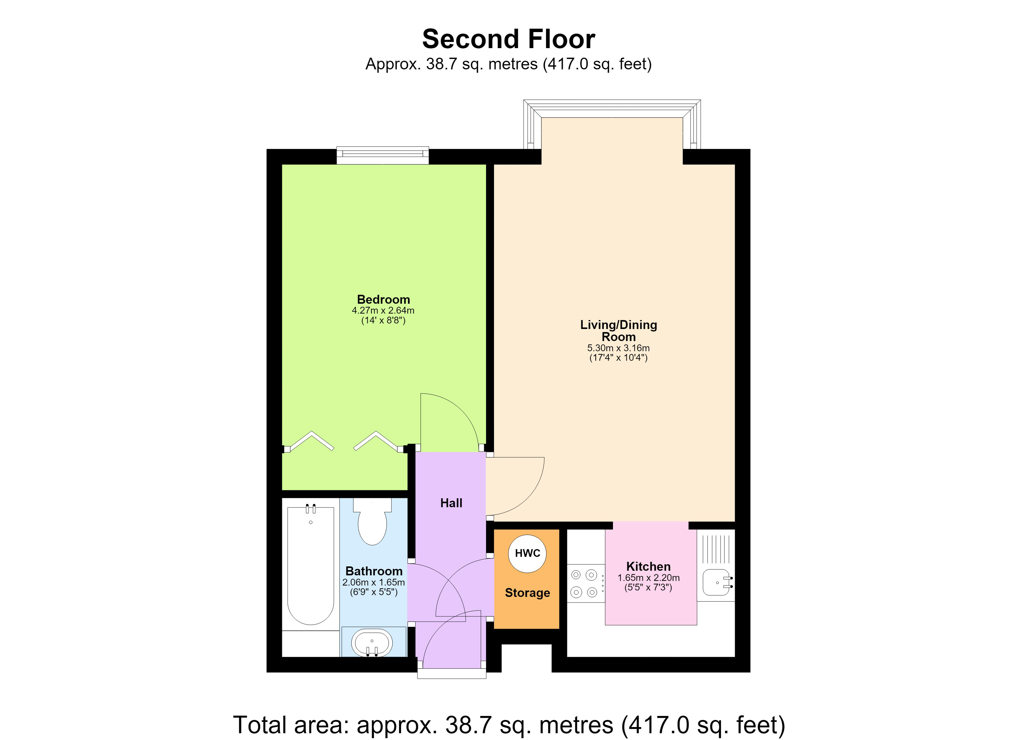 Flat 49, Homecedars House,, Elstree Road, Bushey floorplan