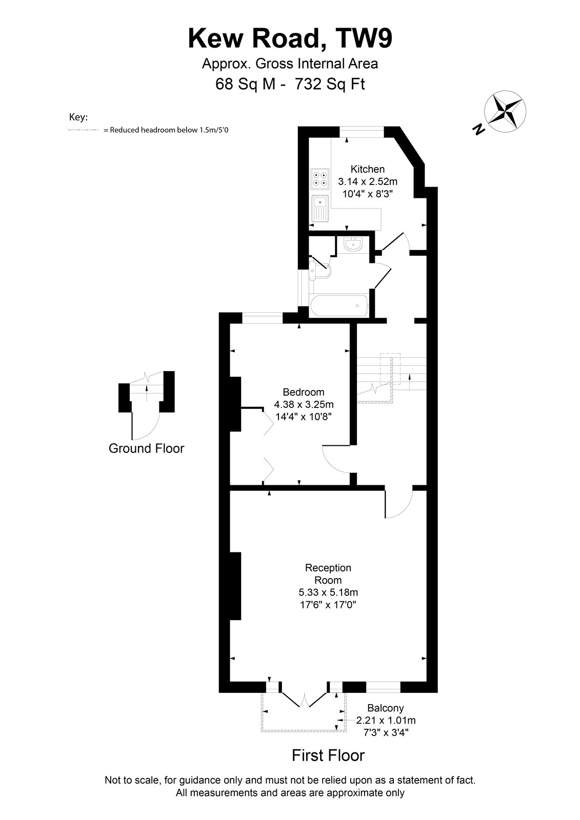 Flat 3, 106, Kew Road, Richmond floorplan