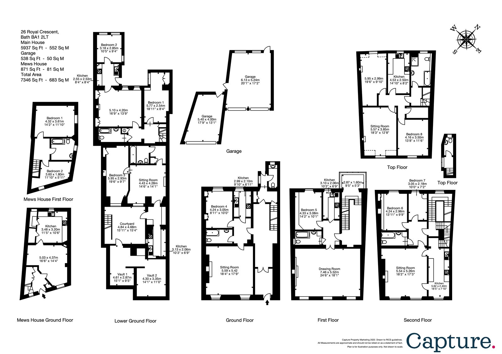26, Royal Crescent, Somerset floorplan