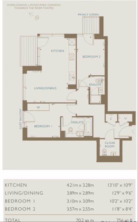 Apartment 85, Discovery House, London floorplan
