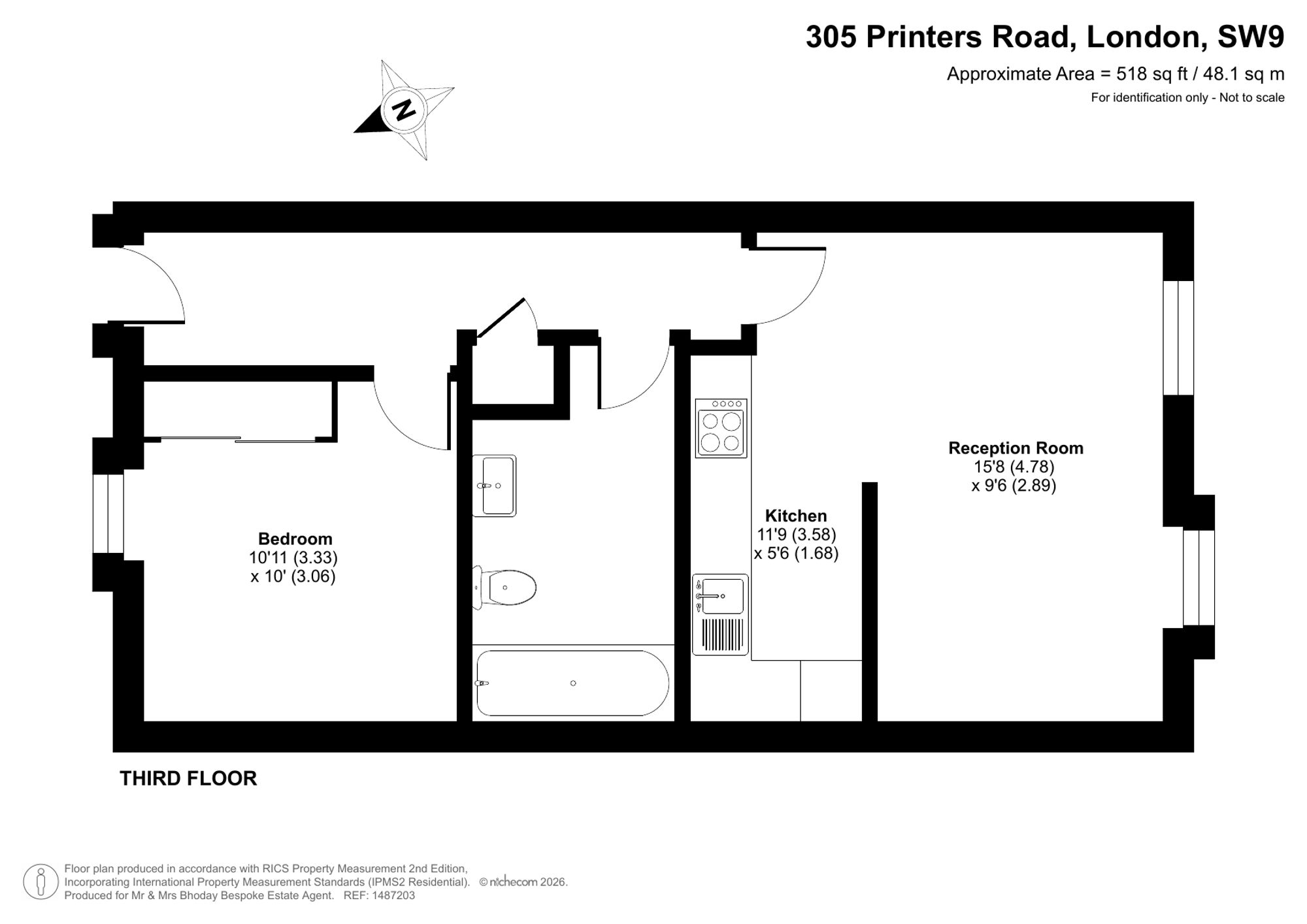Flat 305, Causton House, London floorplan