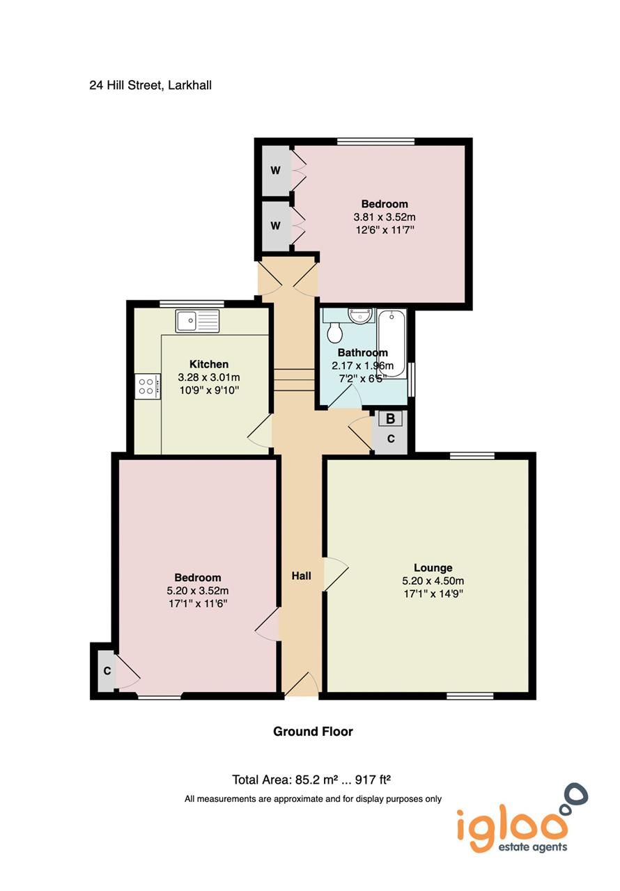 24, Hill Street, Larkhall floorplan