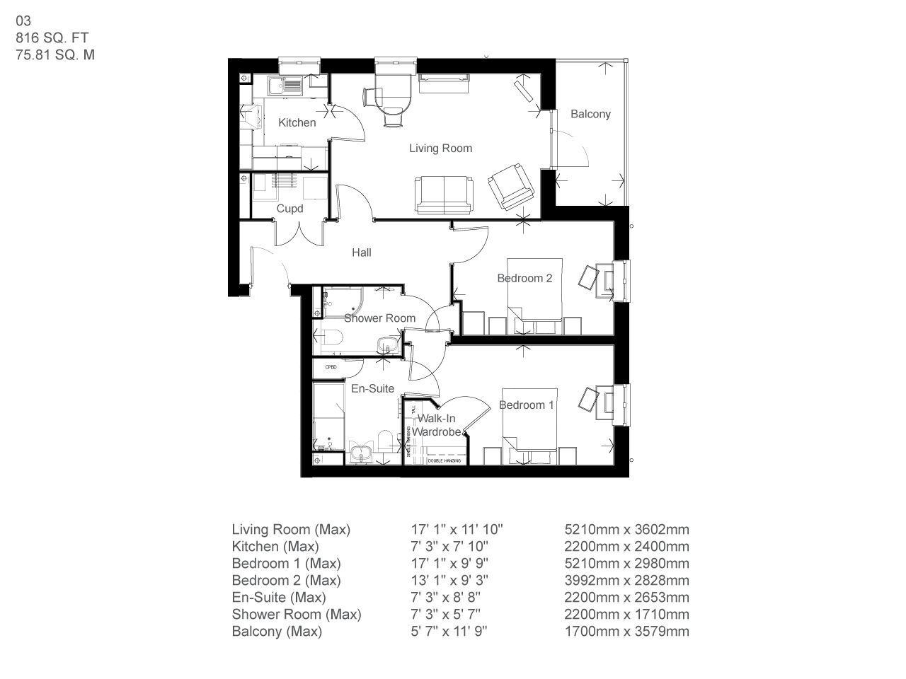 3, Purbrook floorplan