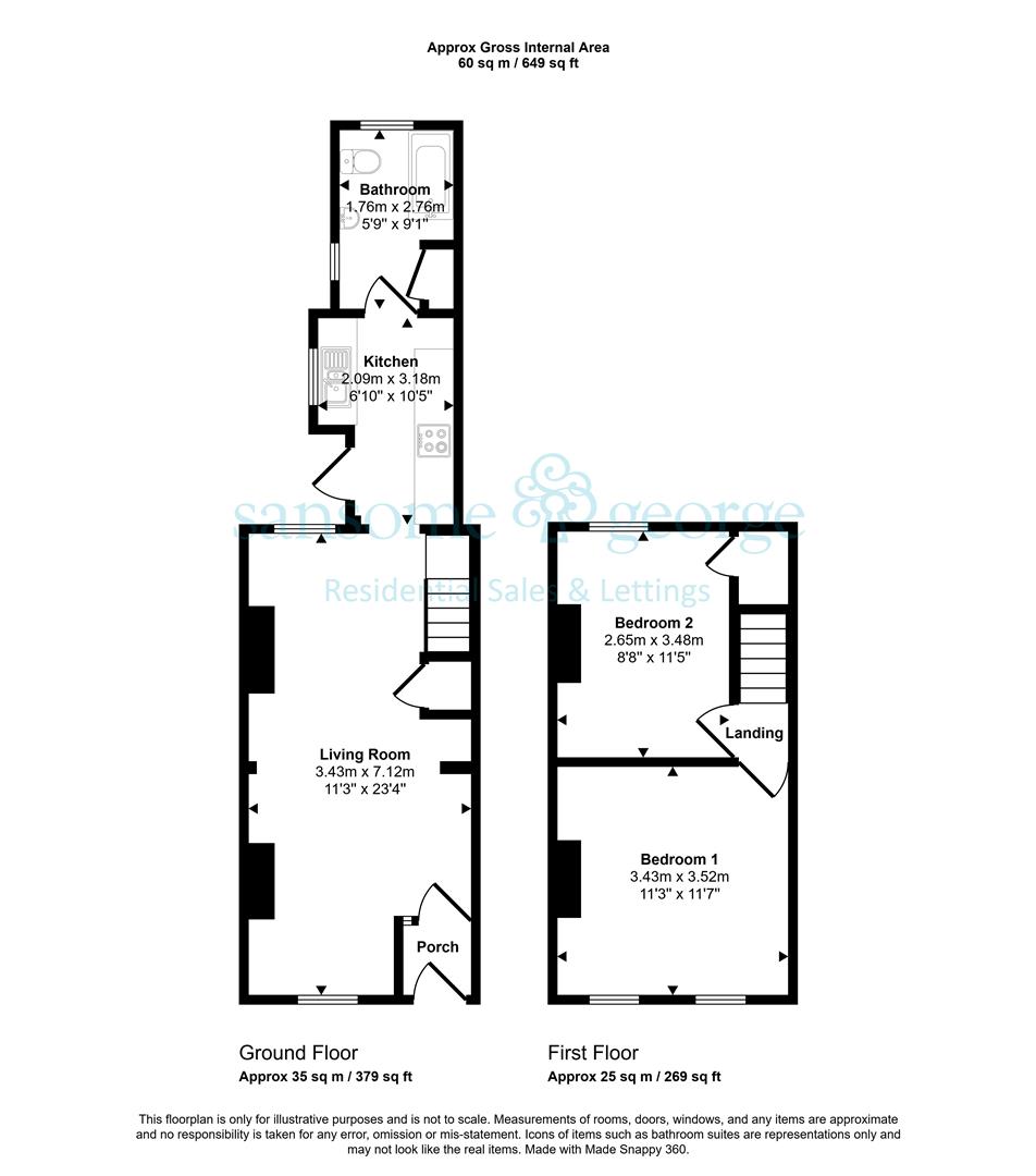 14, Amity Street, Reading floorplan