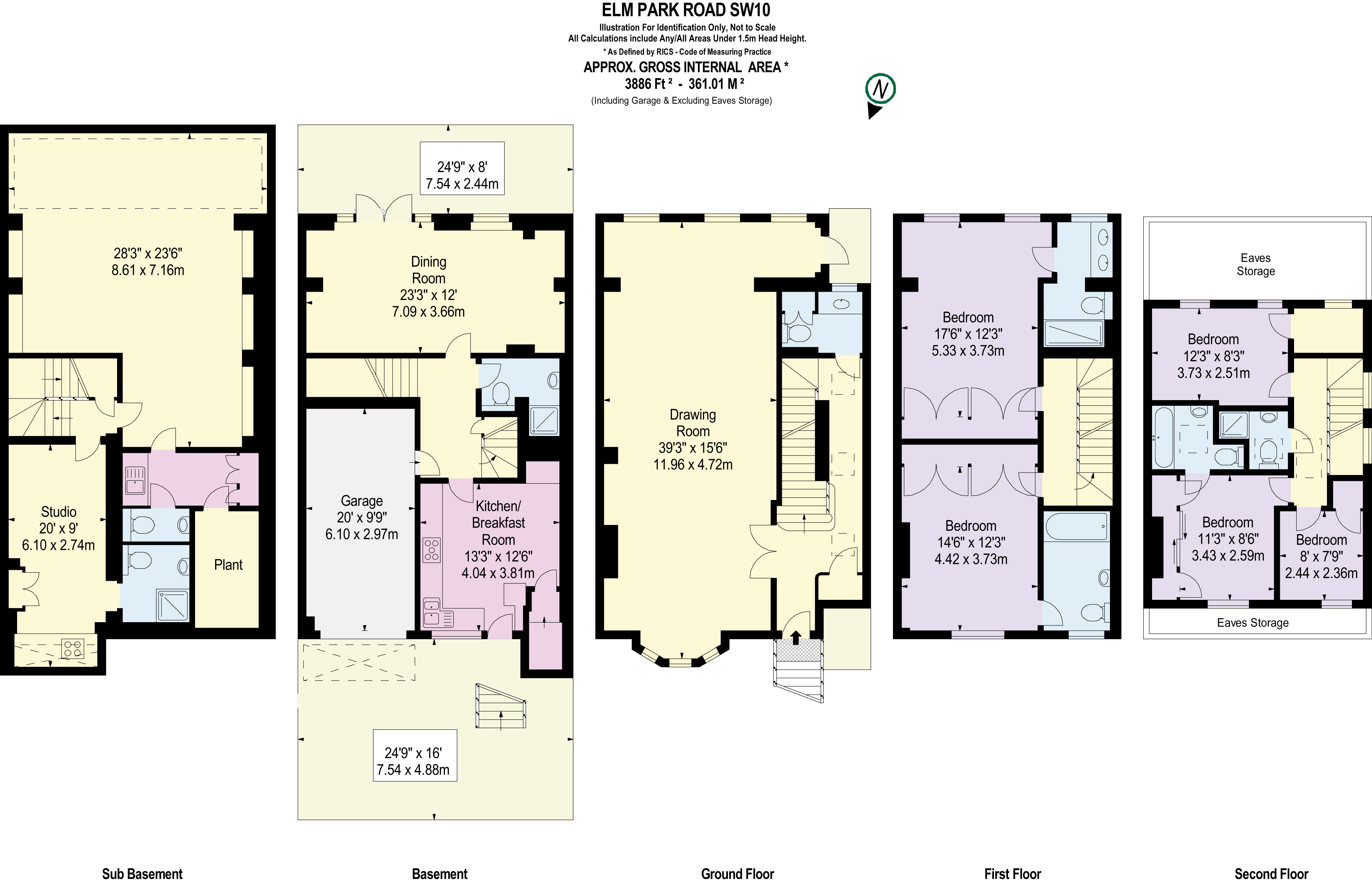 2, Elm Park Road, London floorplan