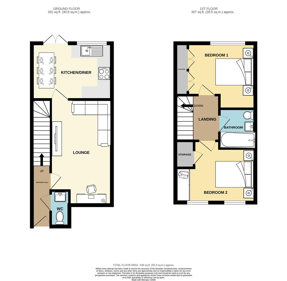 52, Beeston Courts, Basildon floorplan