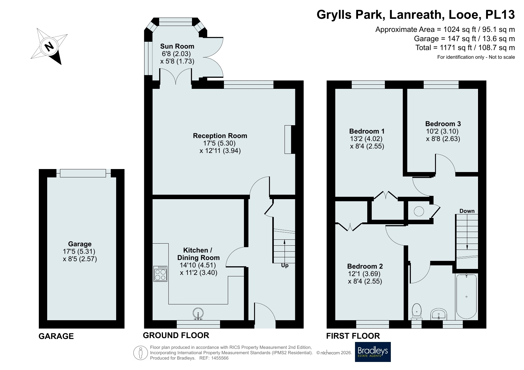 17, Grylls Park, Looe floorplan