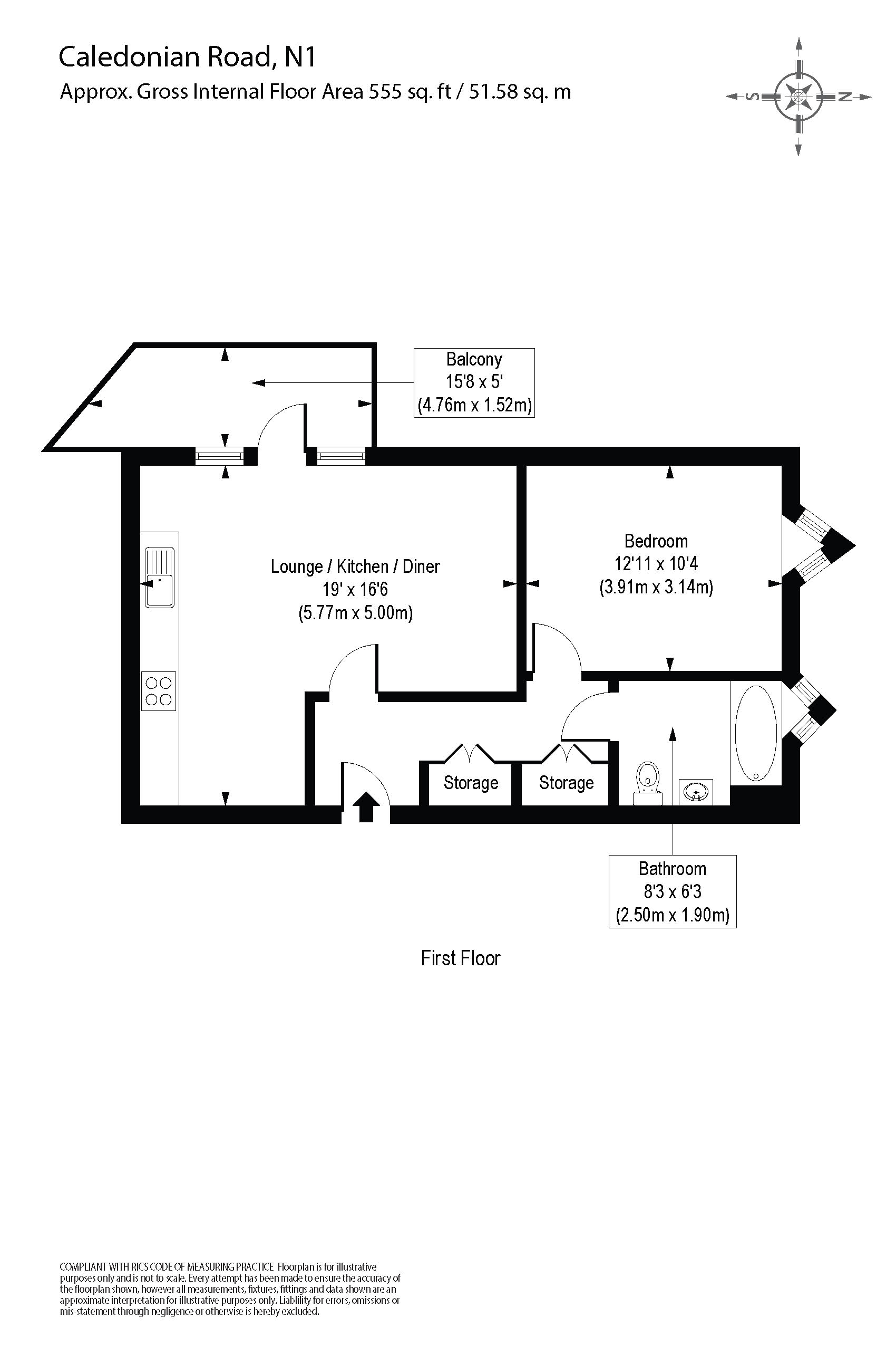 Caledonian Road, London floorplan