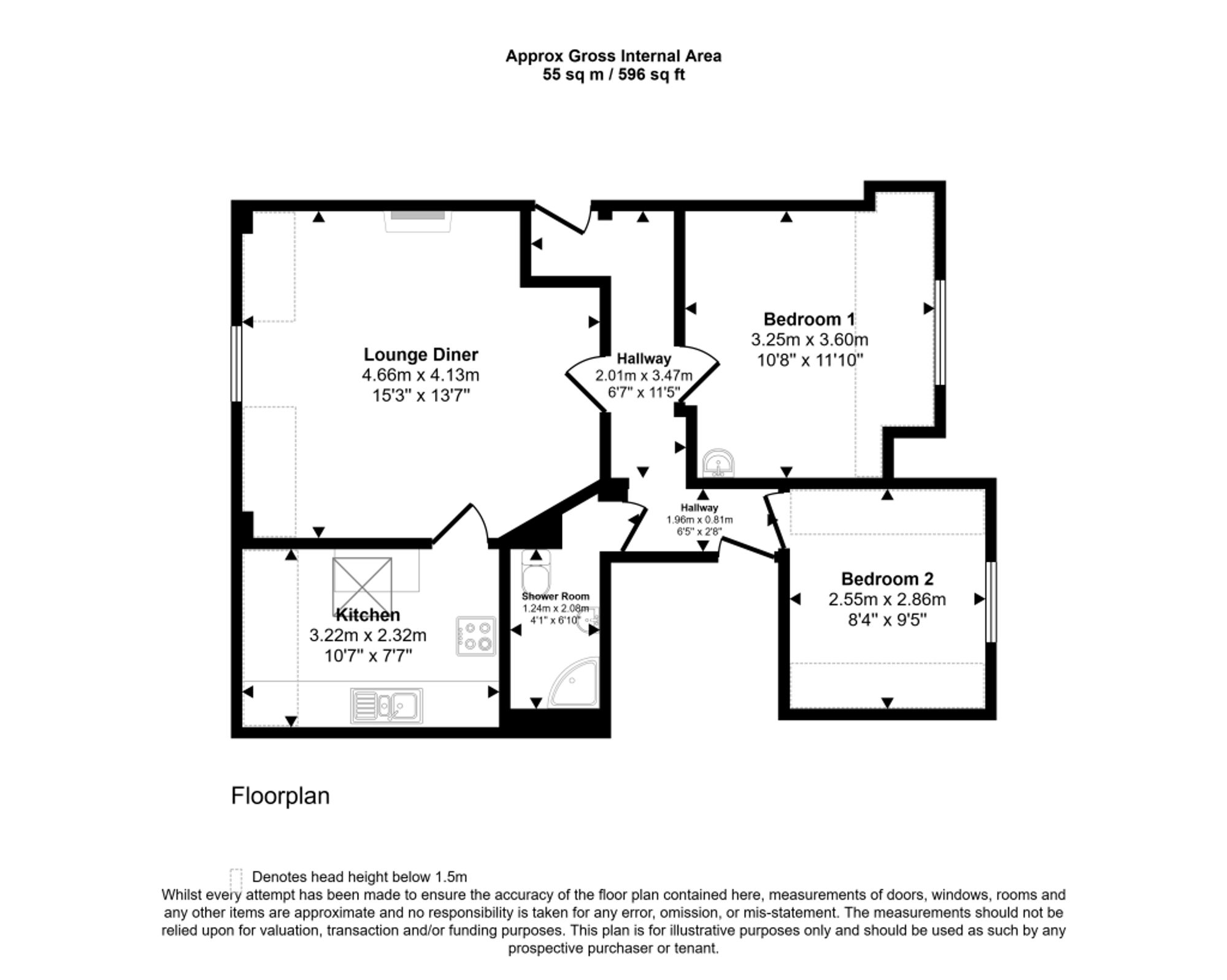 Flat 5, 5 Kirkley Cliff, Lowestoft floorplan
