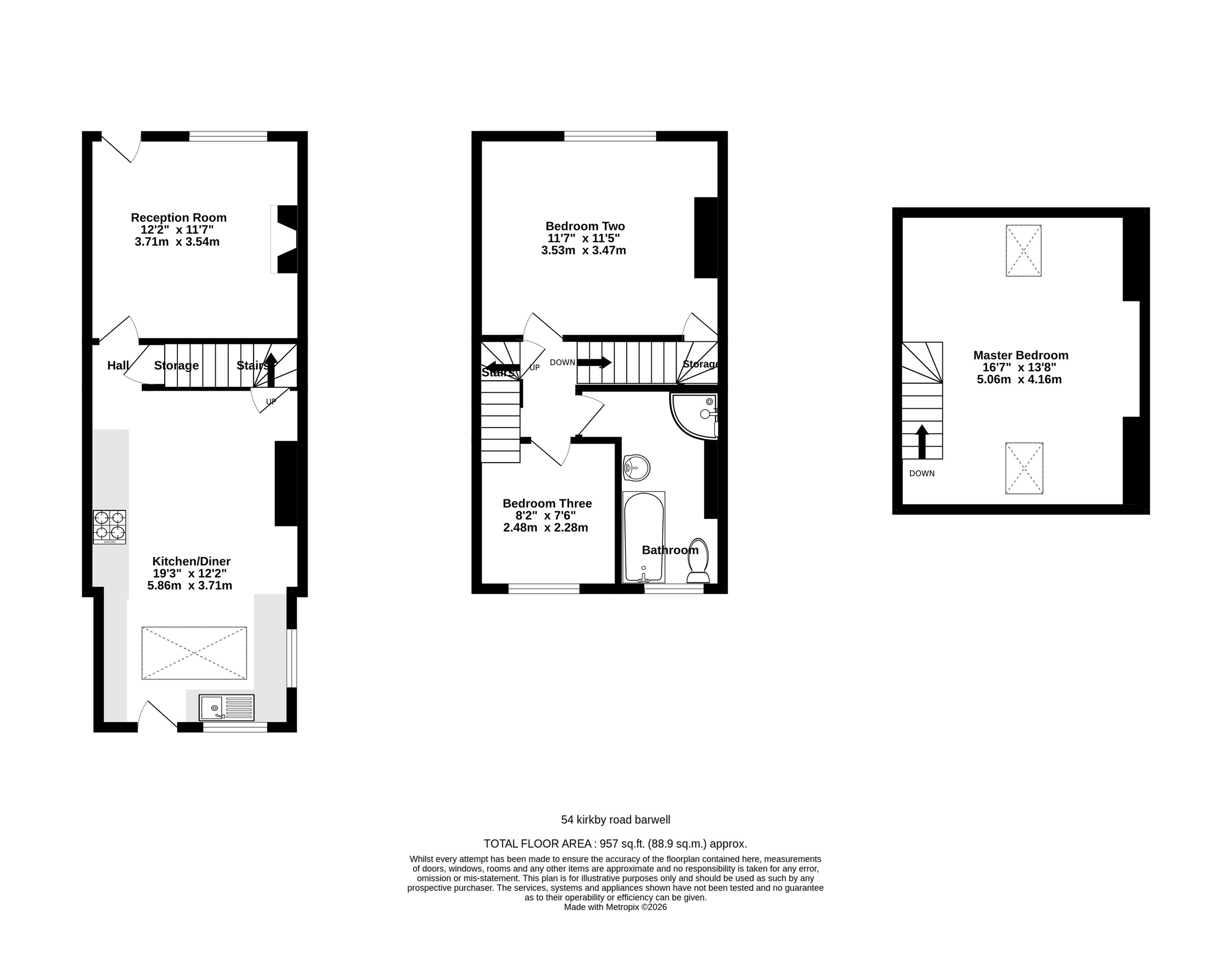 54 Kirkby Road, Leicester floorplan