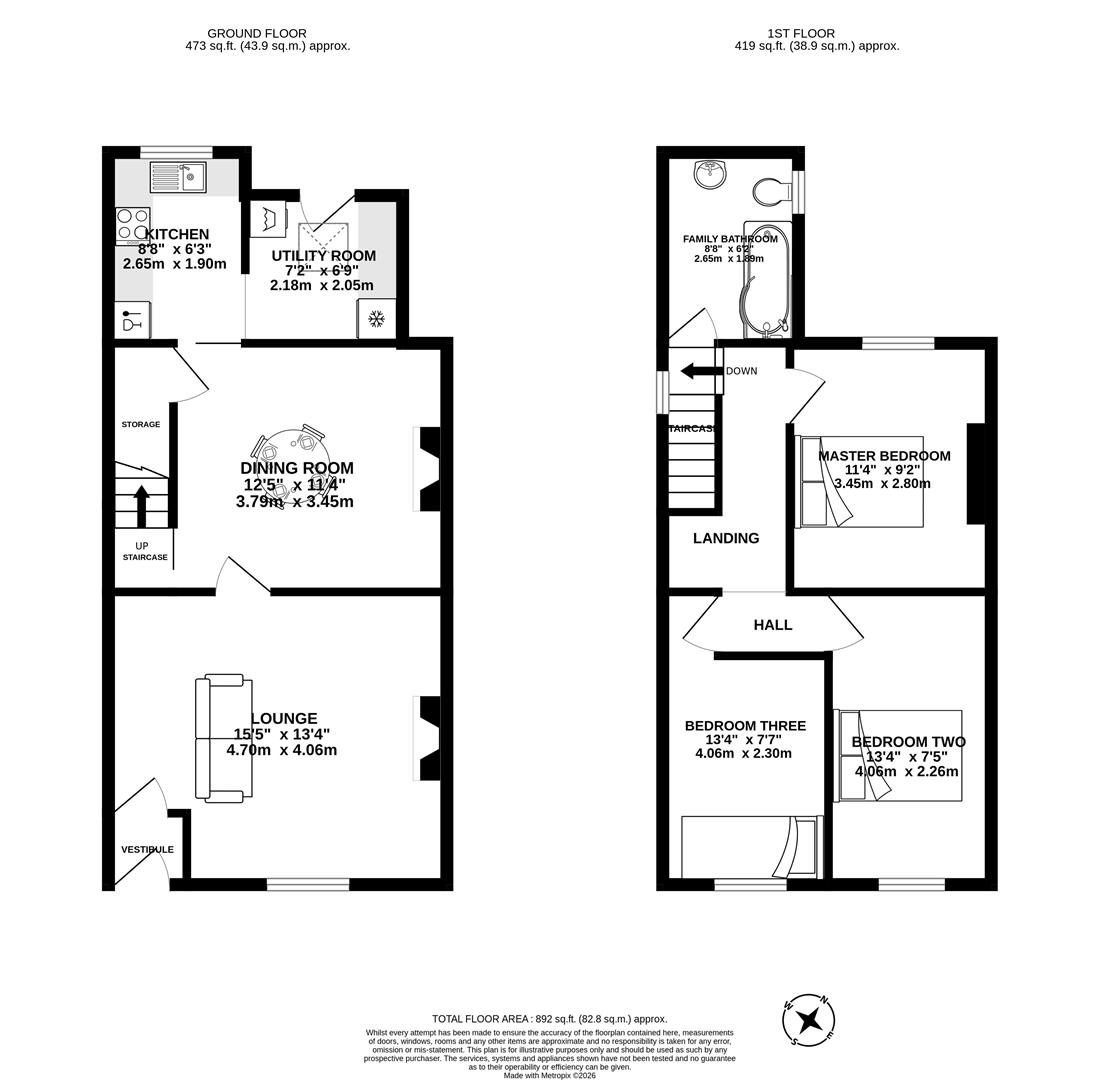 348, Spendmore Lane, Chorley floorplan