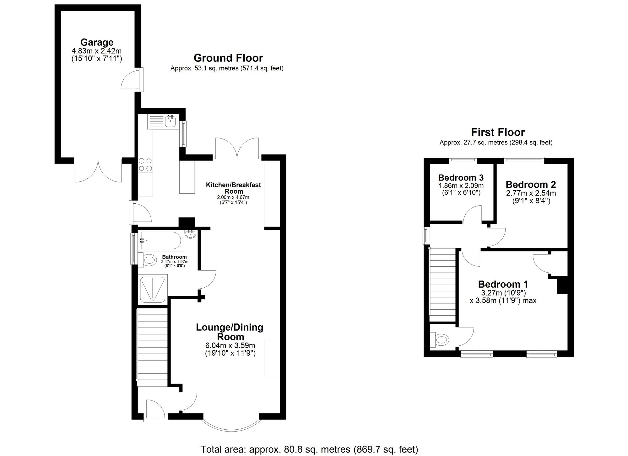 16 The Close, Royston floorplan
