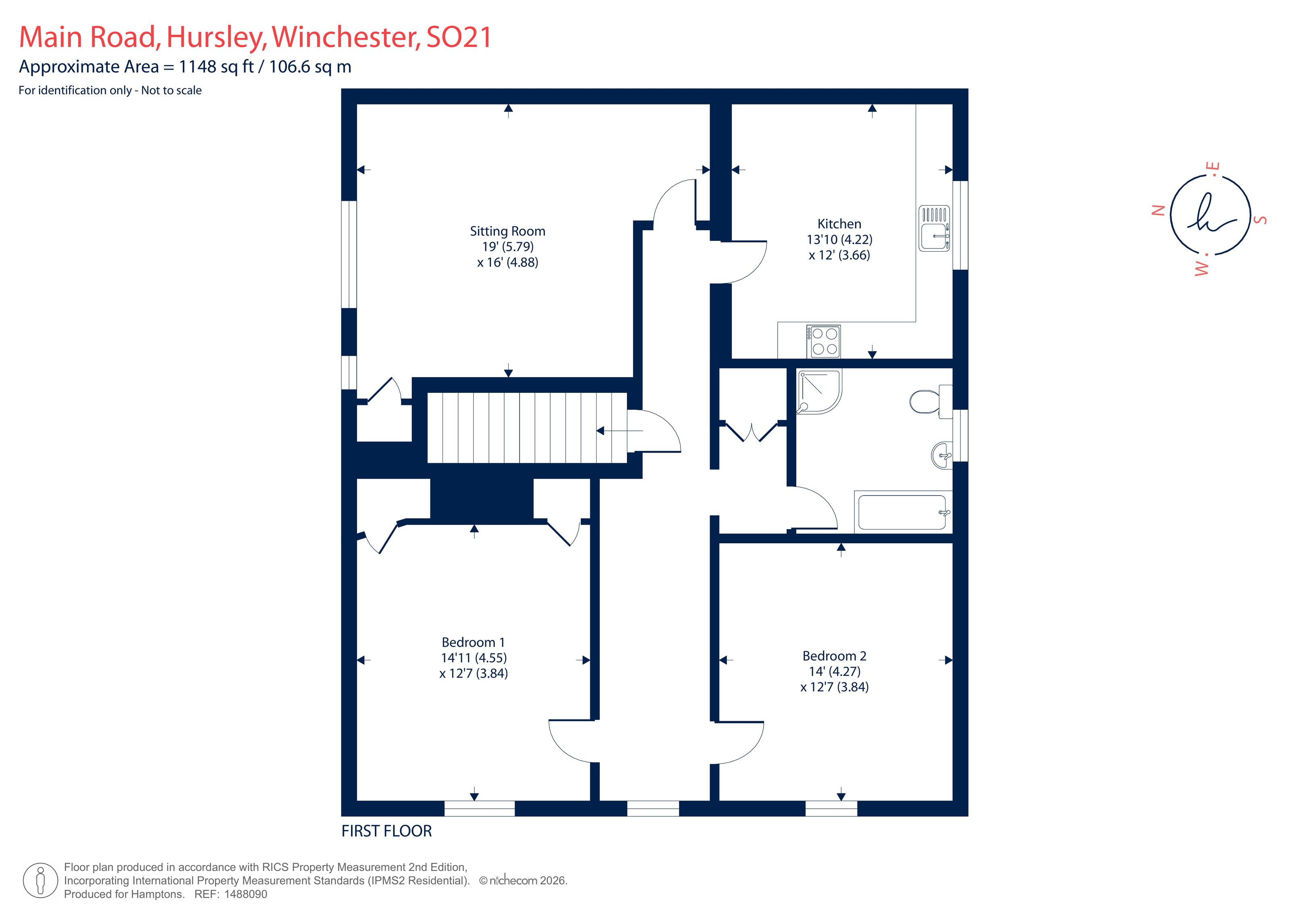 Flat 2, 31, Main Road, Hursley floorplan