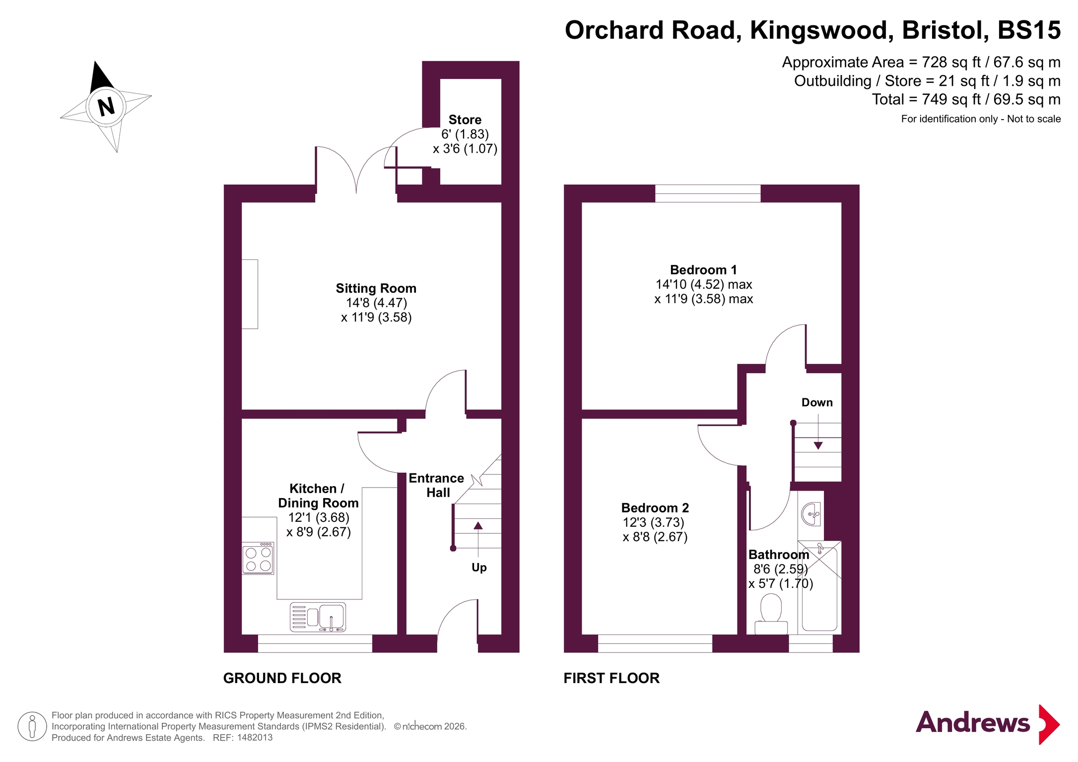 119, Orchard Road, Bristol floorplan
