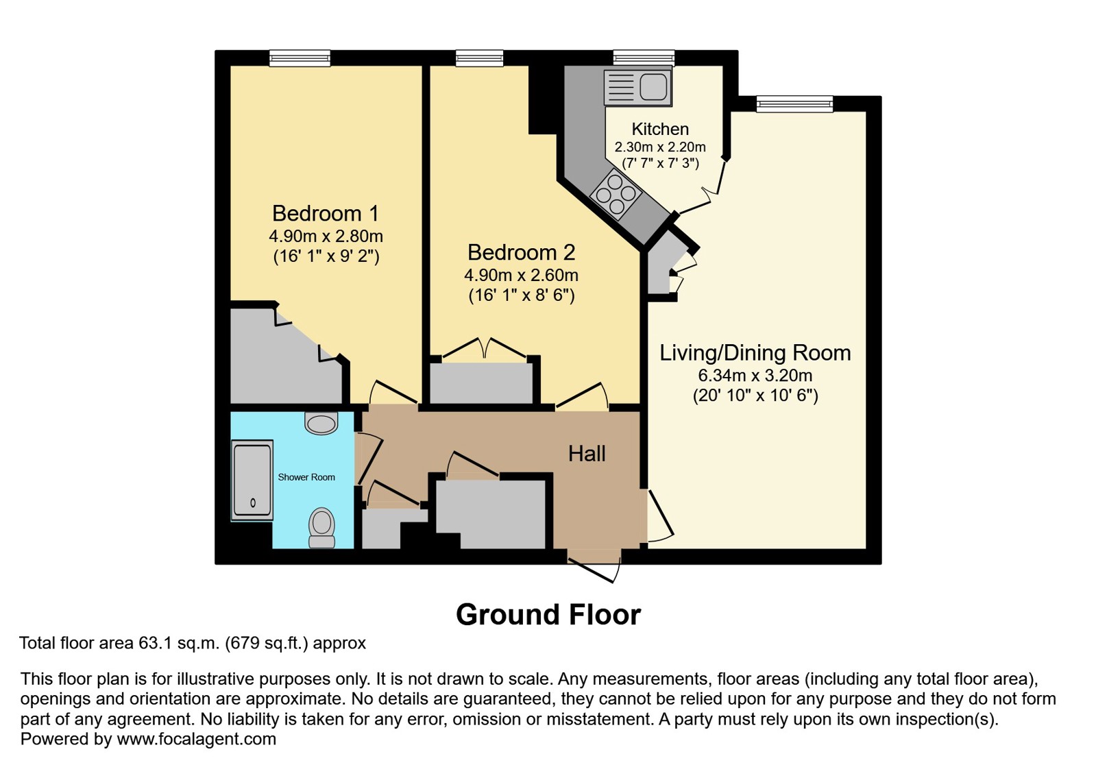 31, Amber Court, Hove floorplan