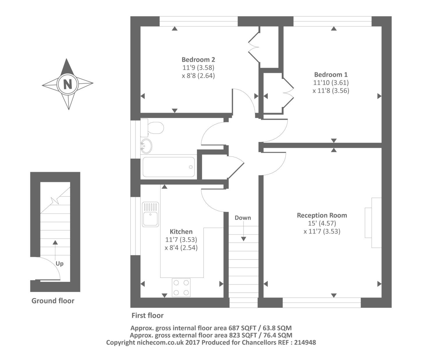 2 Bedrooms Maisonette to rent in Newbury, Redfield Court RG14