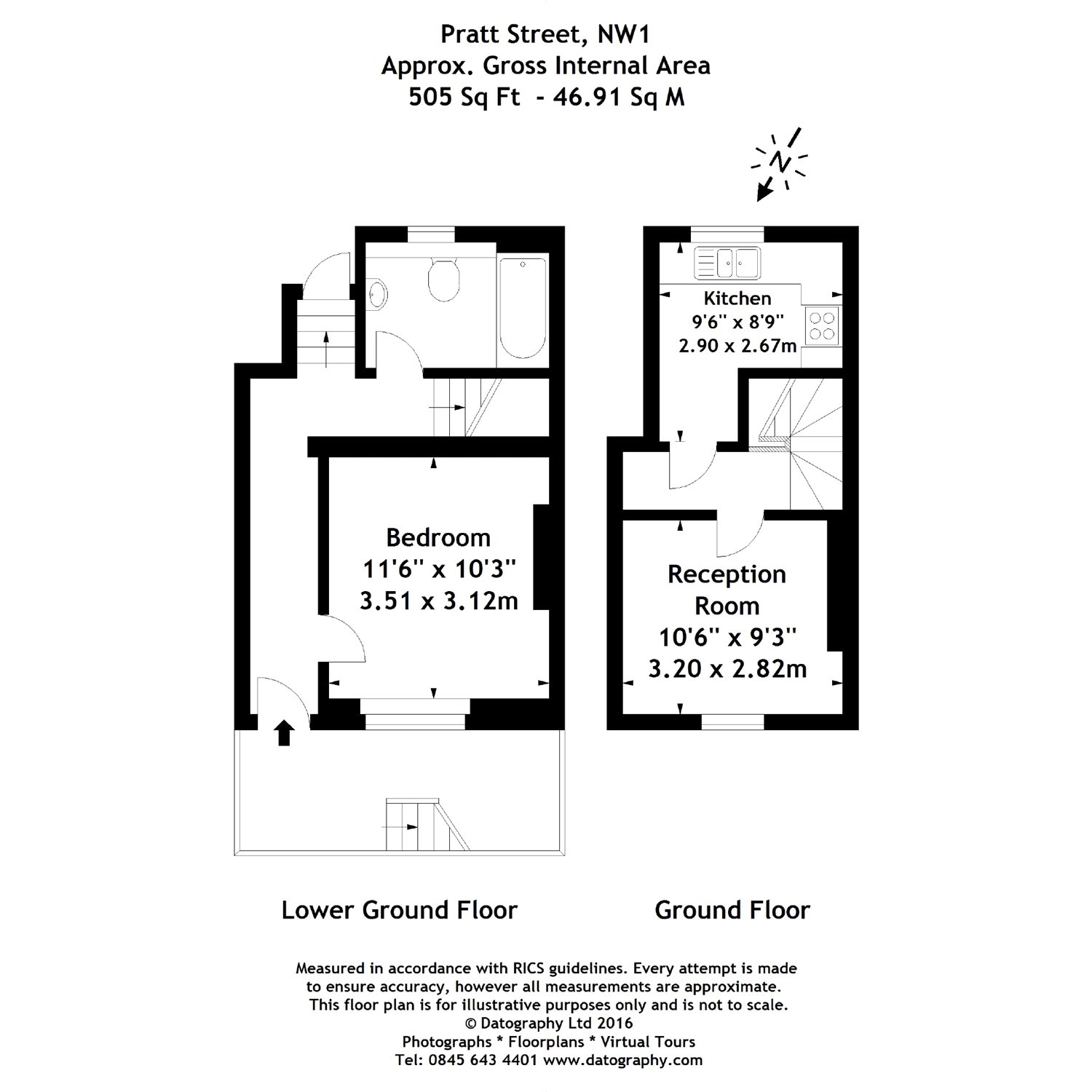 1 Bedrooms Flat to rent in Pratt Street, London NW1