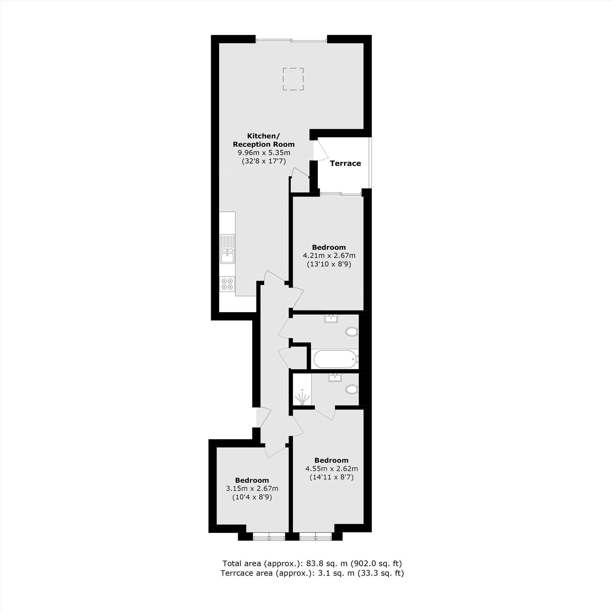 Flat 2, 24, Messaline Avenue, London floorplan