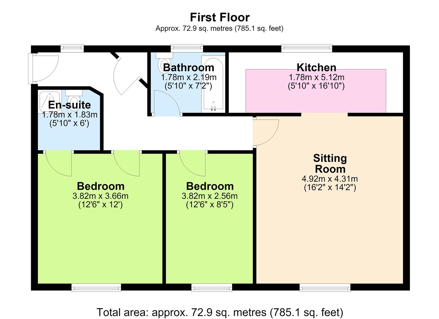 4, Beckford Court, Manchester floorplan