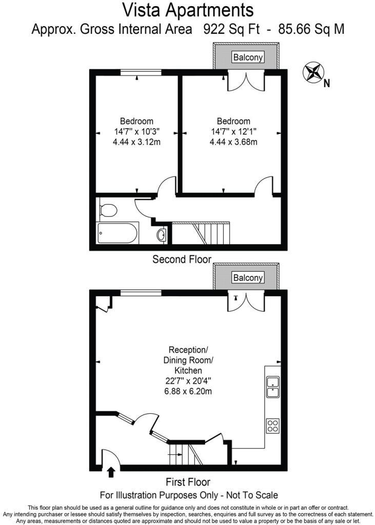 2, Vista Apartments, Greewnich floorplan