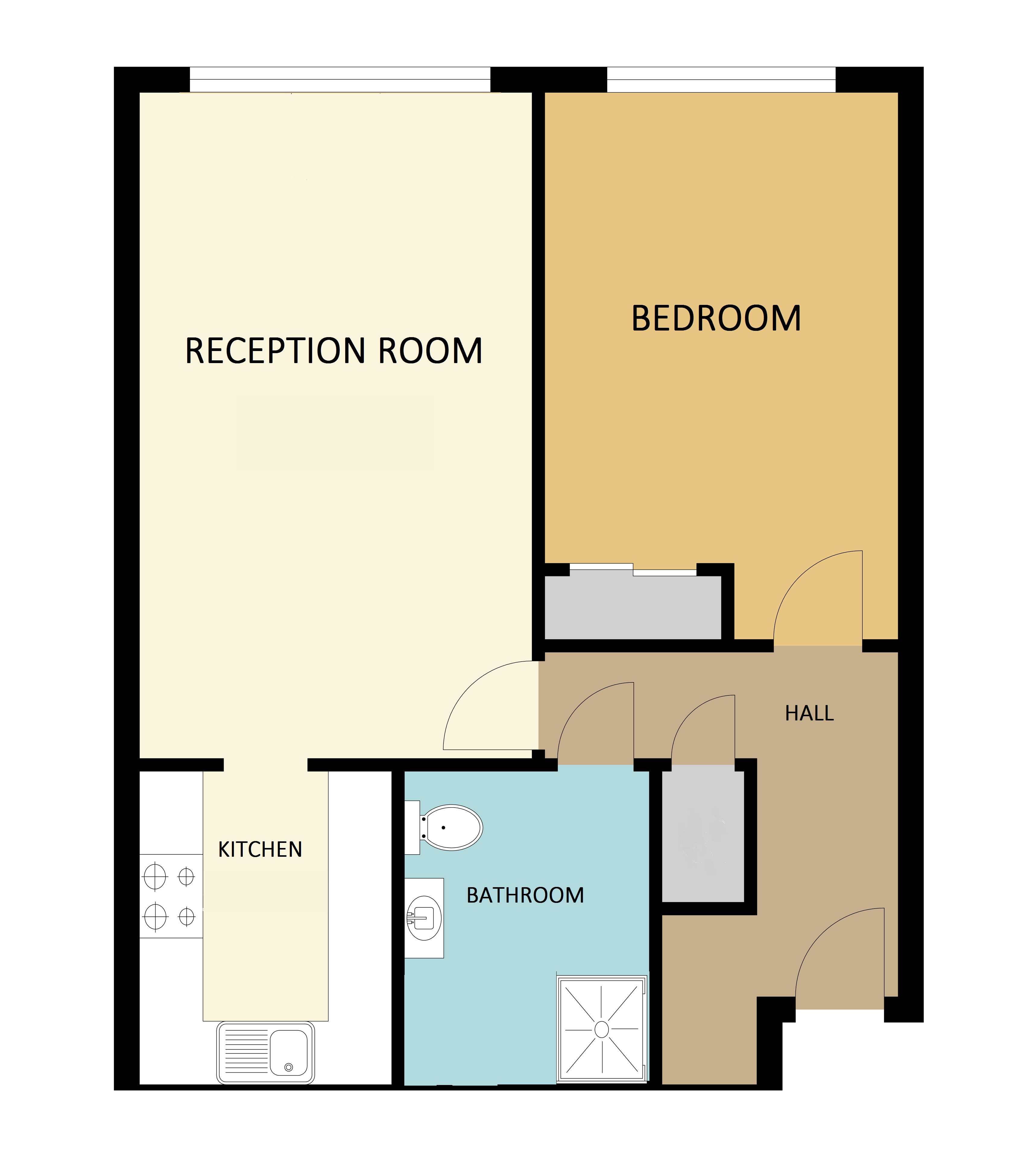 Flat 43, Churchill Court,, Ainsley Close, London floorplan