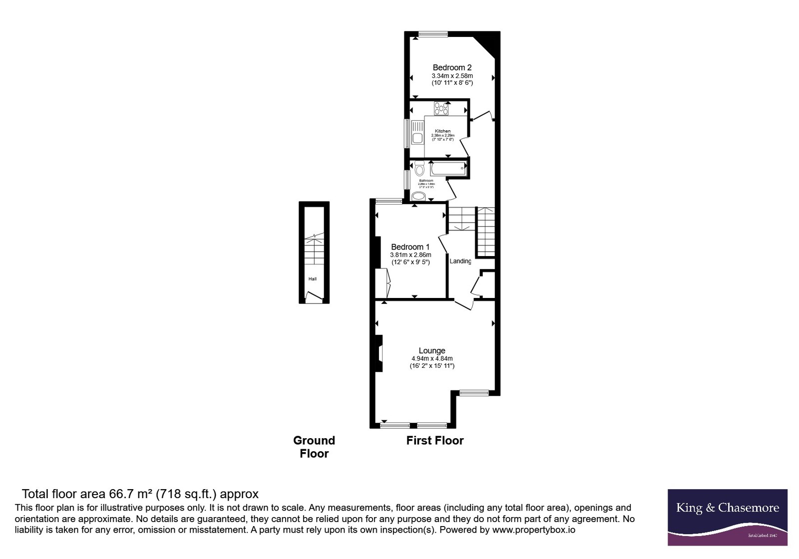 Top Floor Flat, 56, Northcourt Road, West Sussex floorplan