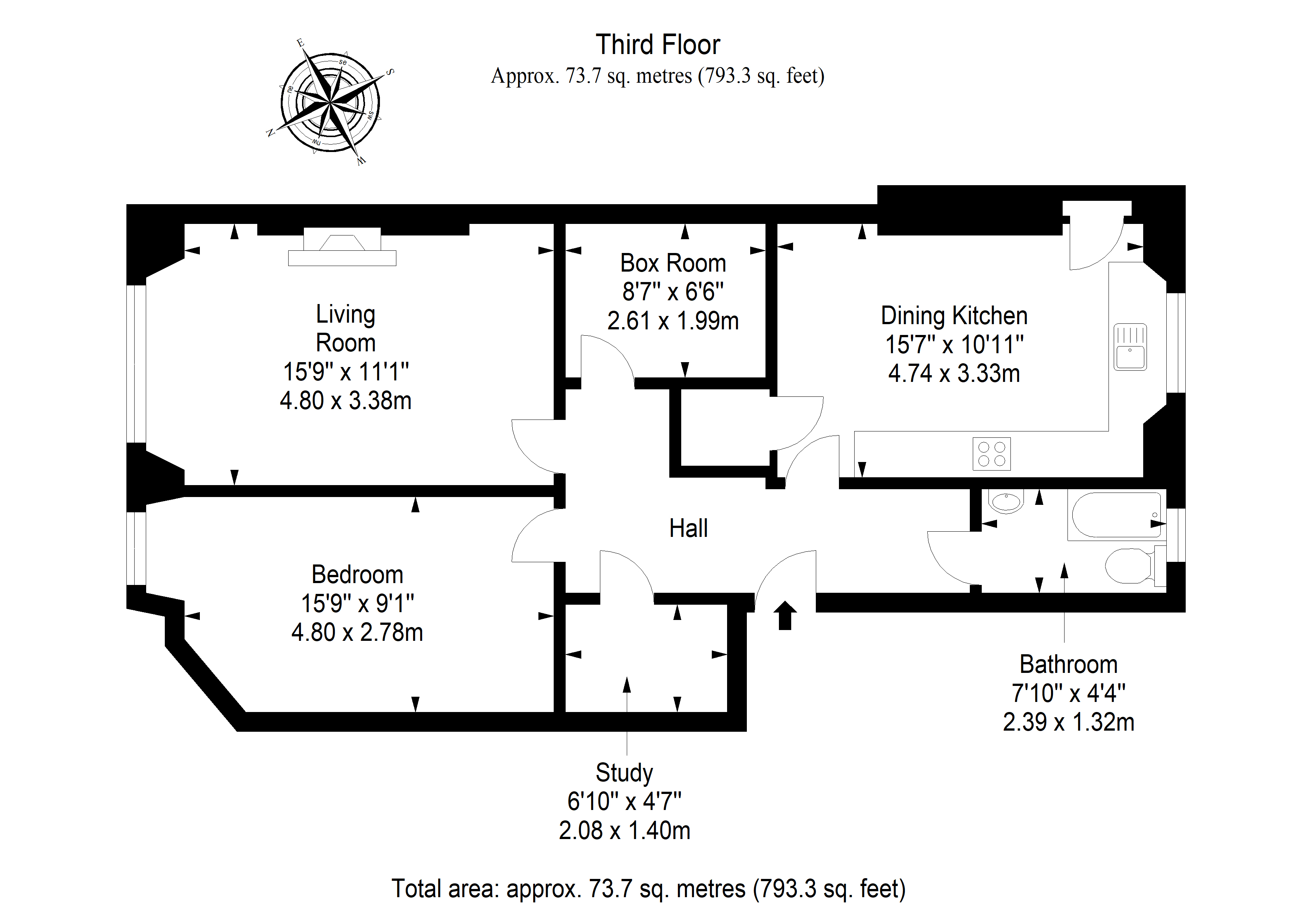 9 (3f2), Comiston Gardens, Edinburgh floorplan