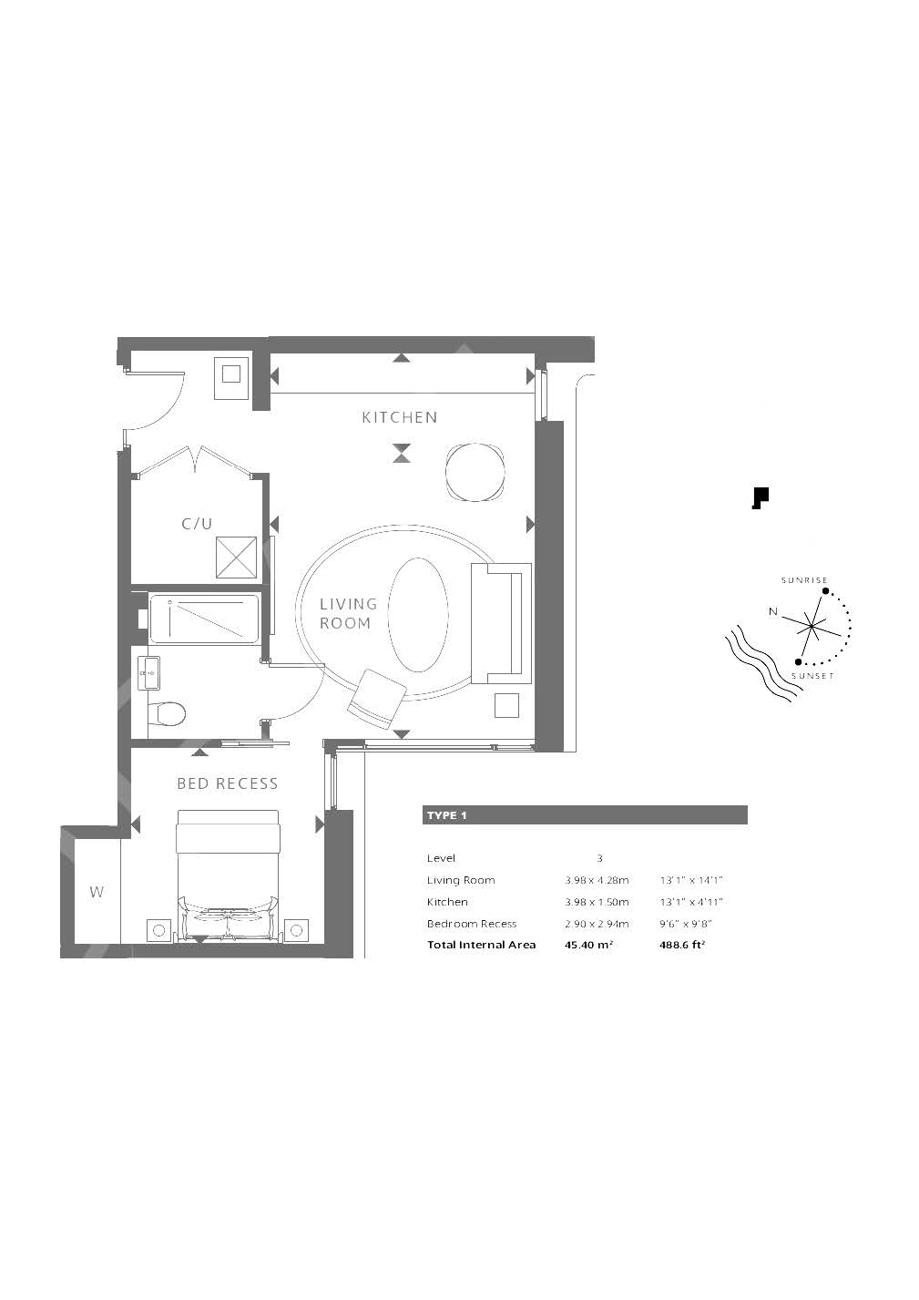 1 Bedrooms Flat to rent in Albert Embankment, London SE1