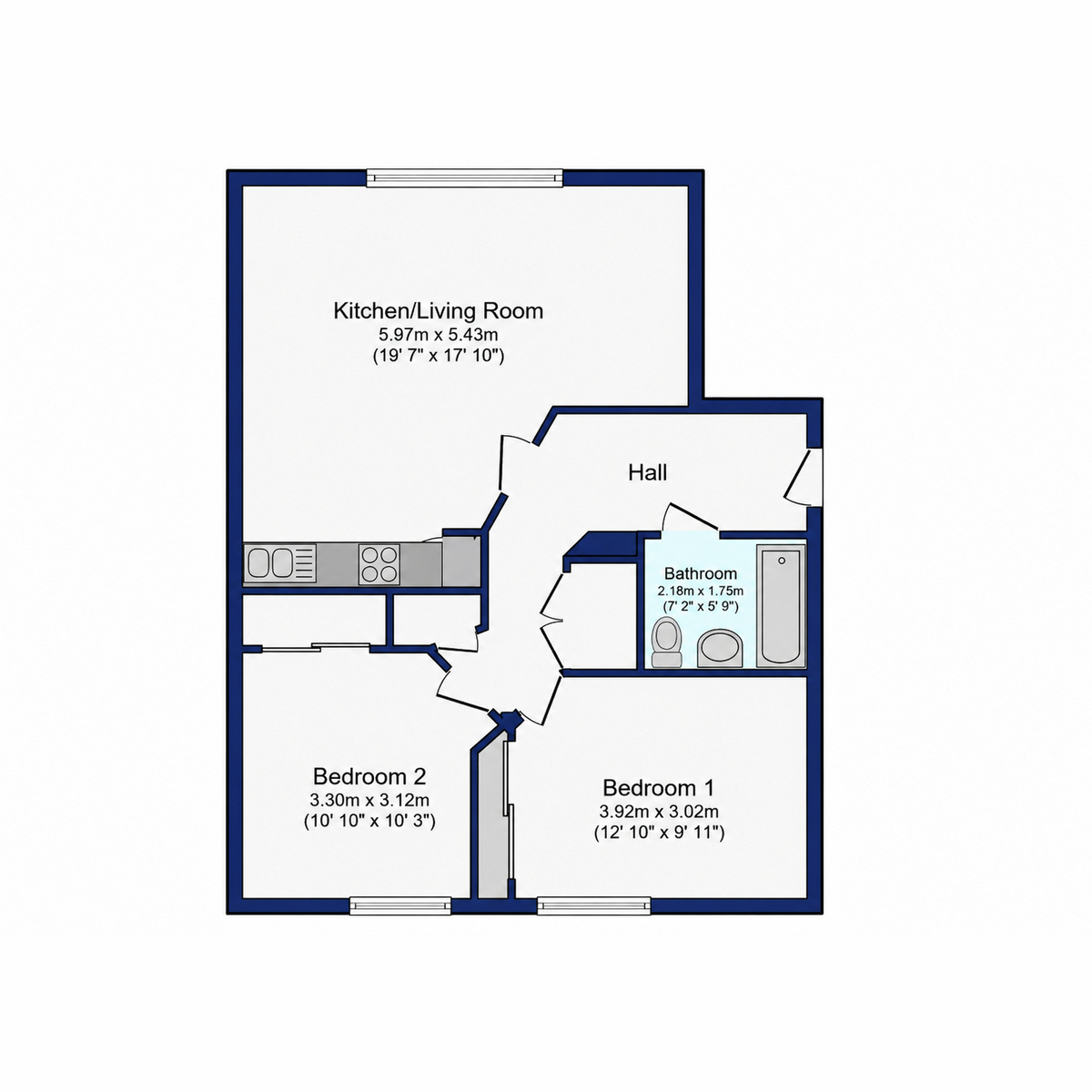 Flat 709, 110, Newhall Street, Birmingham floorplan