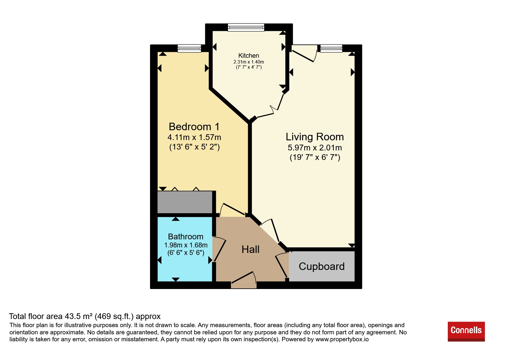 Flat 16, Montpelier Court, St. Davids Hill, Exeter floorplan