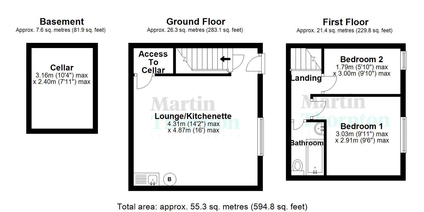 2 bed terraced house for sale in Lidget Street, Lindley, Huddersfield