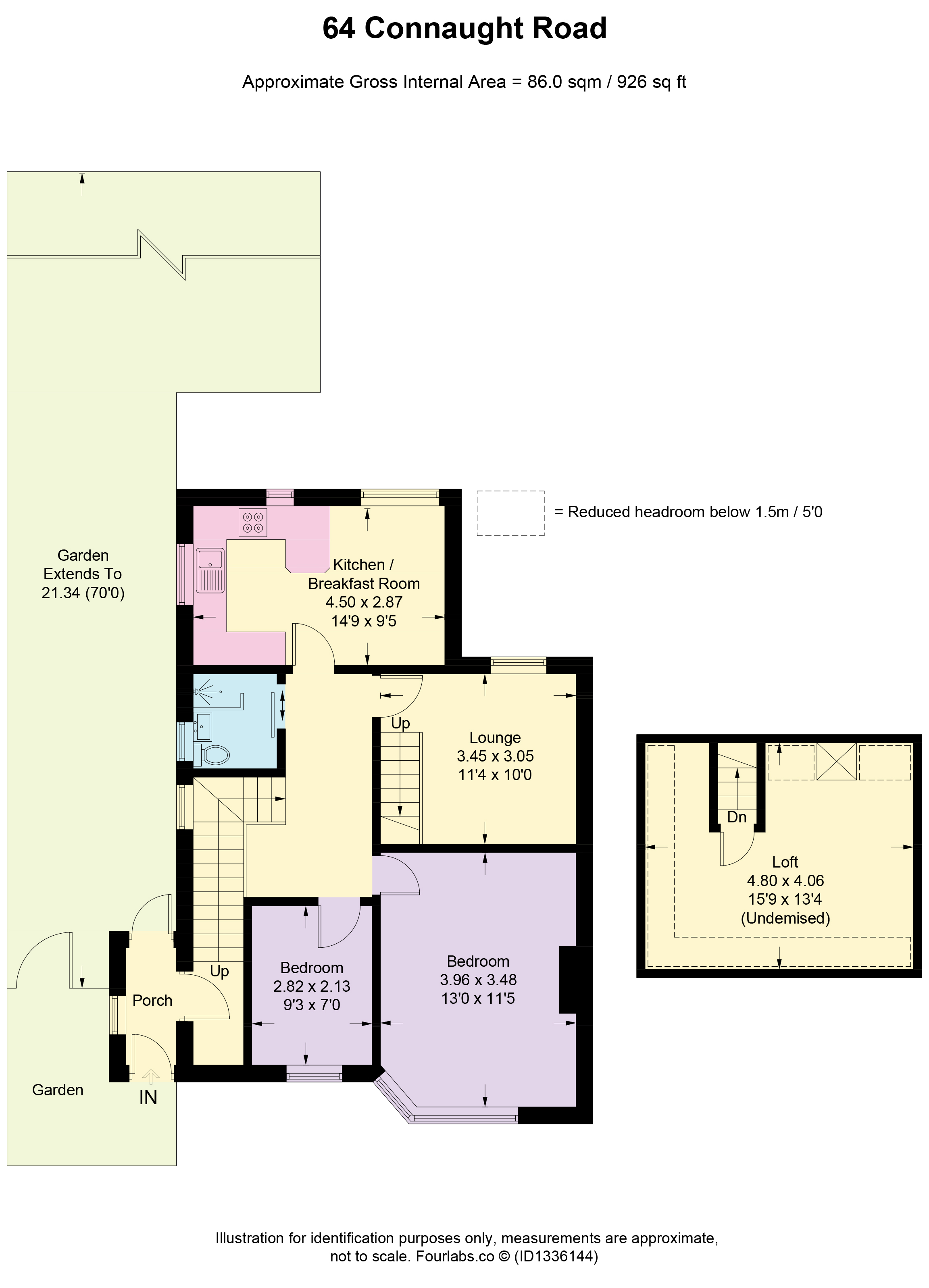 64, Connaught Road, Barnet floorplan