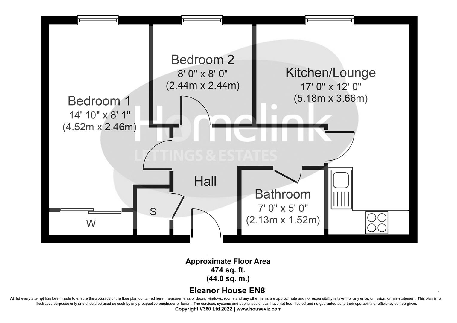 Eleanor Cross Road, Waltham Cross EN8, 2 bedroom flat for sale