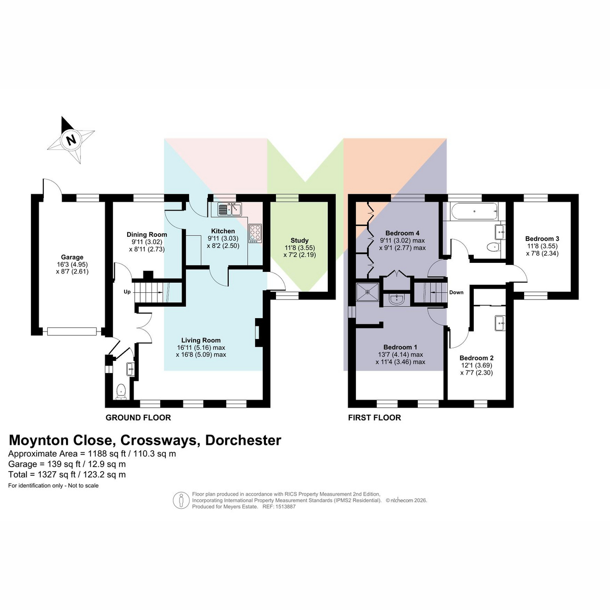 11, Moynton Close, Crossways floorplan
