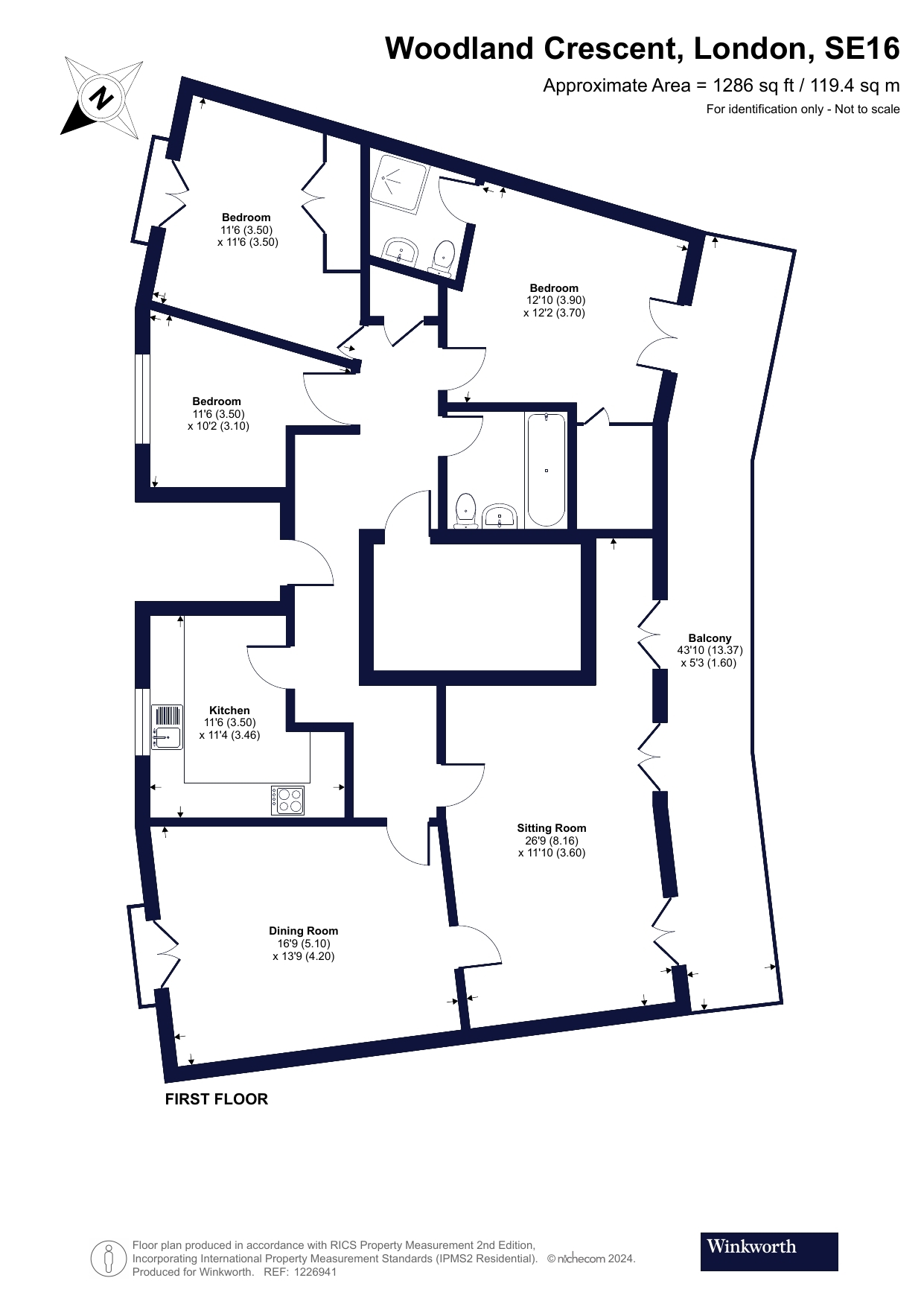 Woodland Crescent, London, SE16 floorplan