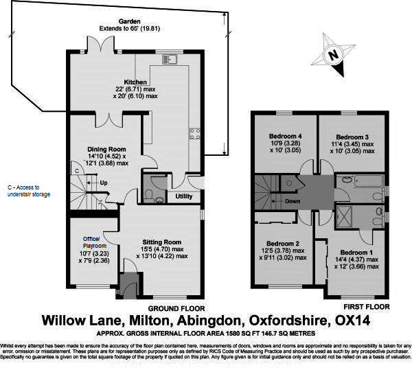 4 Bedrooms Detached house for sale in Willow Lane, Milton, Abingdon OX14